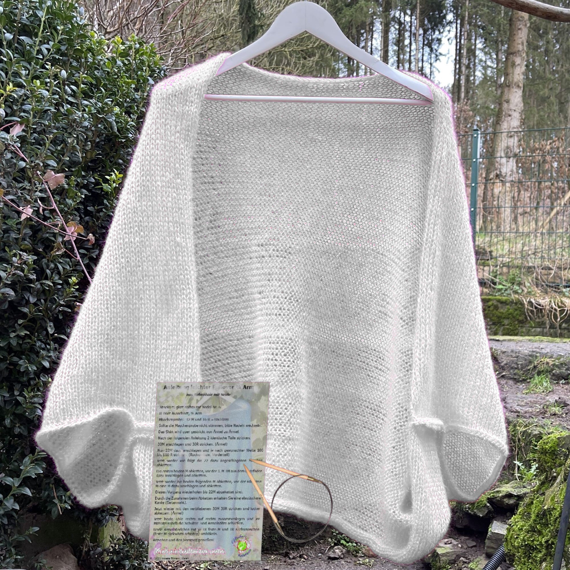 Strick-Set Seelenwärmer uni von Gr. XL bis 4XL