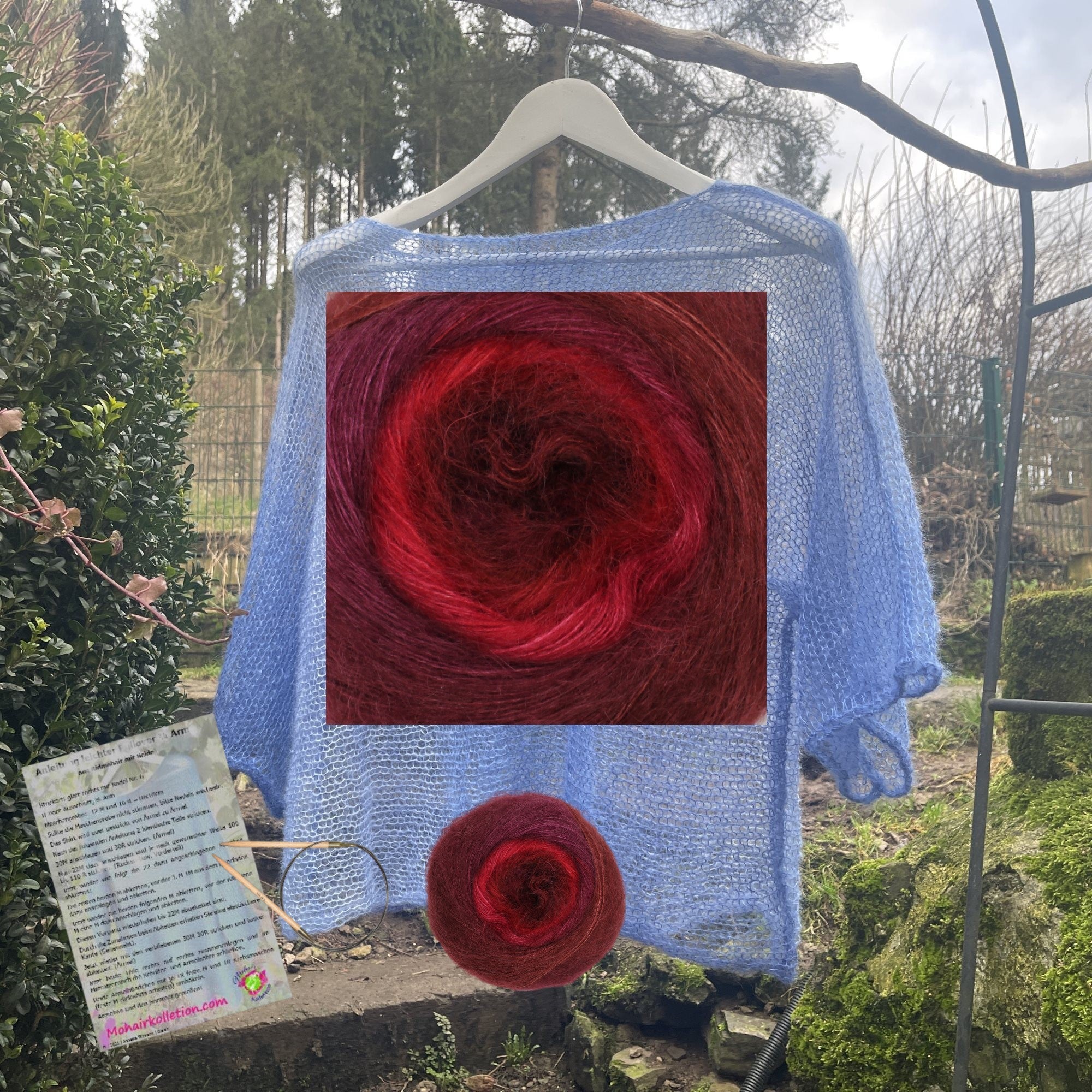 Strick-Set leichtes Shirt Degradé