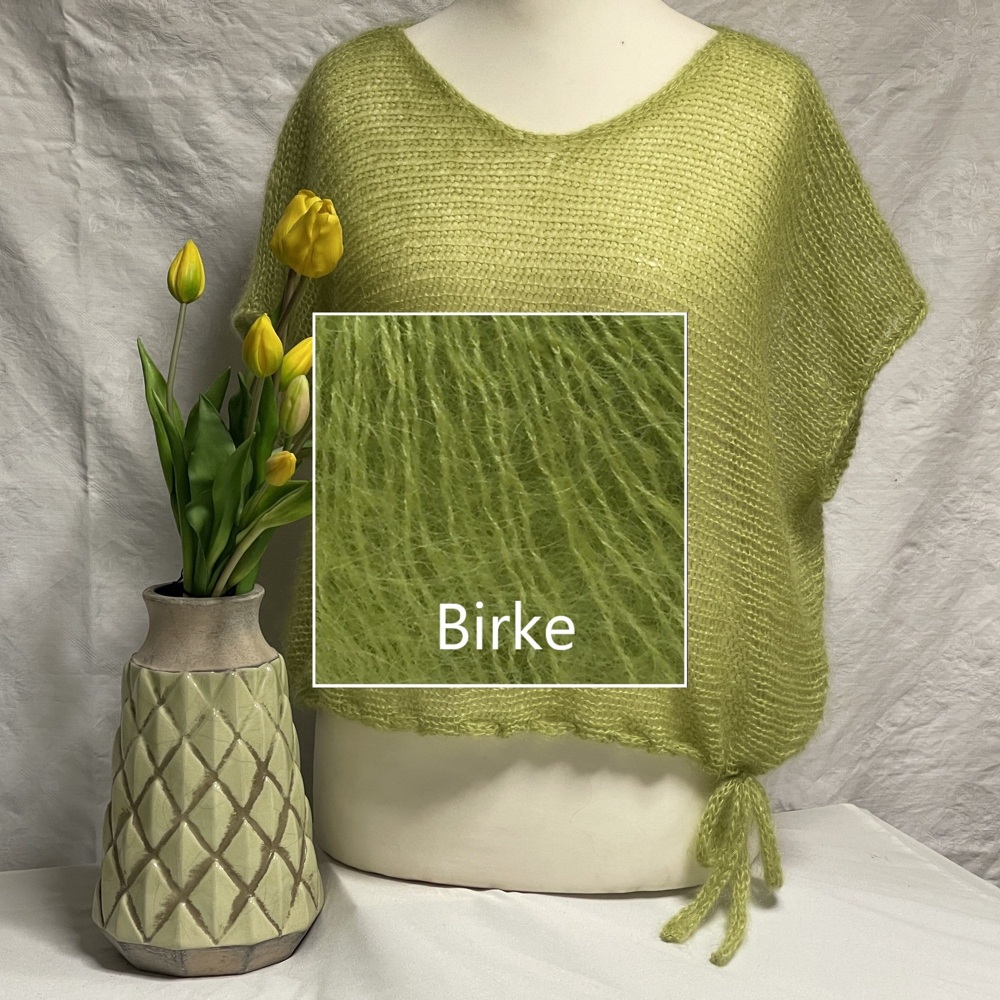 Quergestrickter Pullunder mit Band Größe II