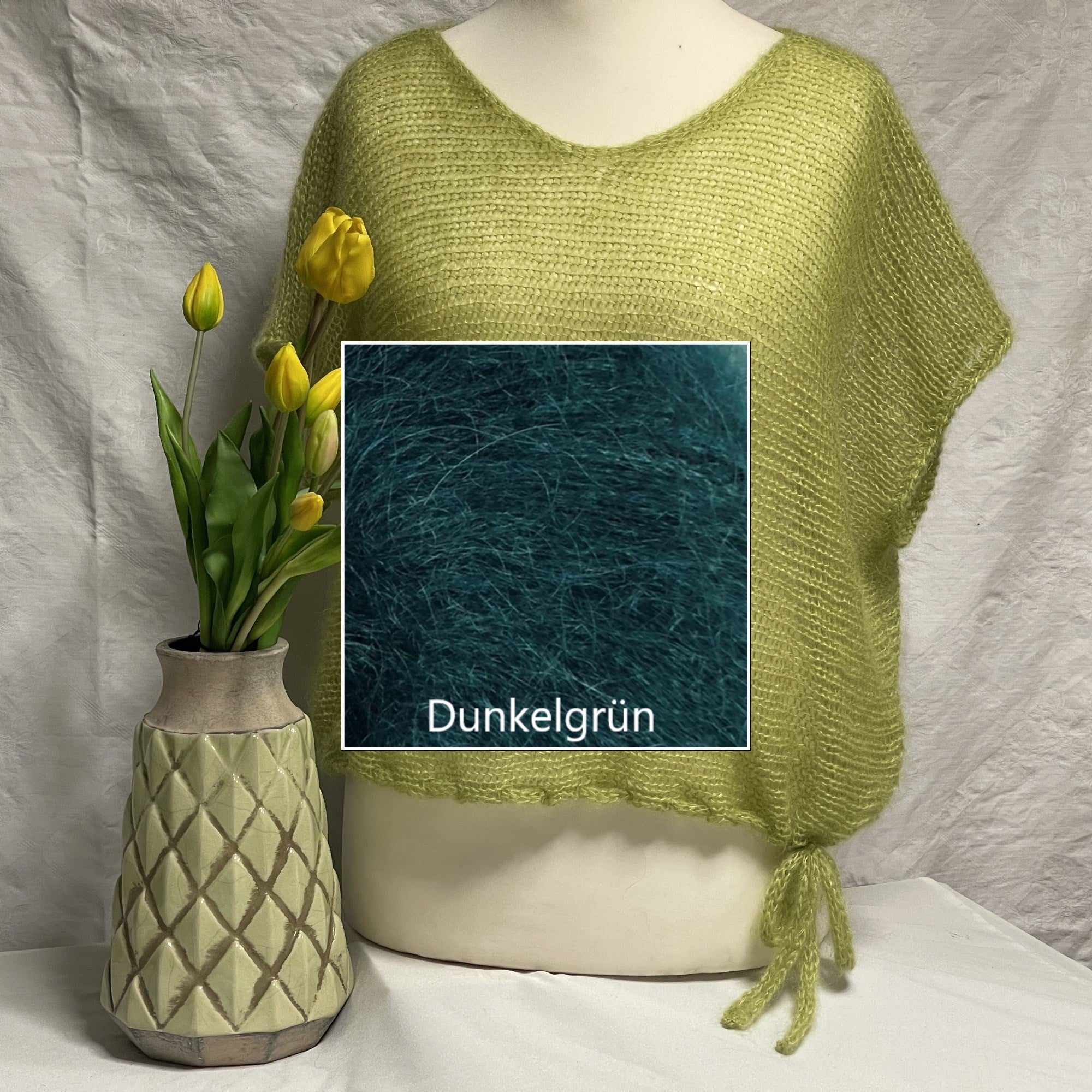 Quergestrickter Pullunder mit Band Größe II