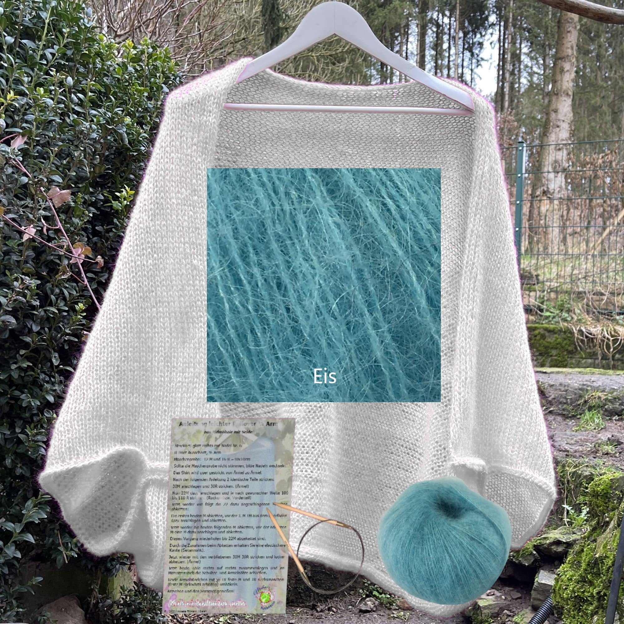 Strick-Set Seelenwärmer uni von Gr. XL bis 4XL