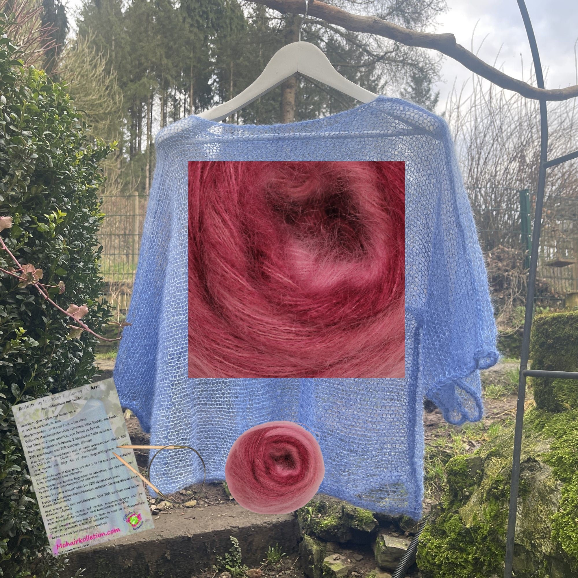 Strick-Set leichtes Shirt Degradé