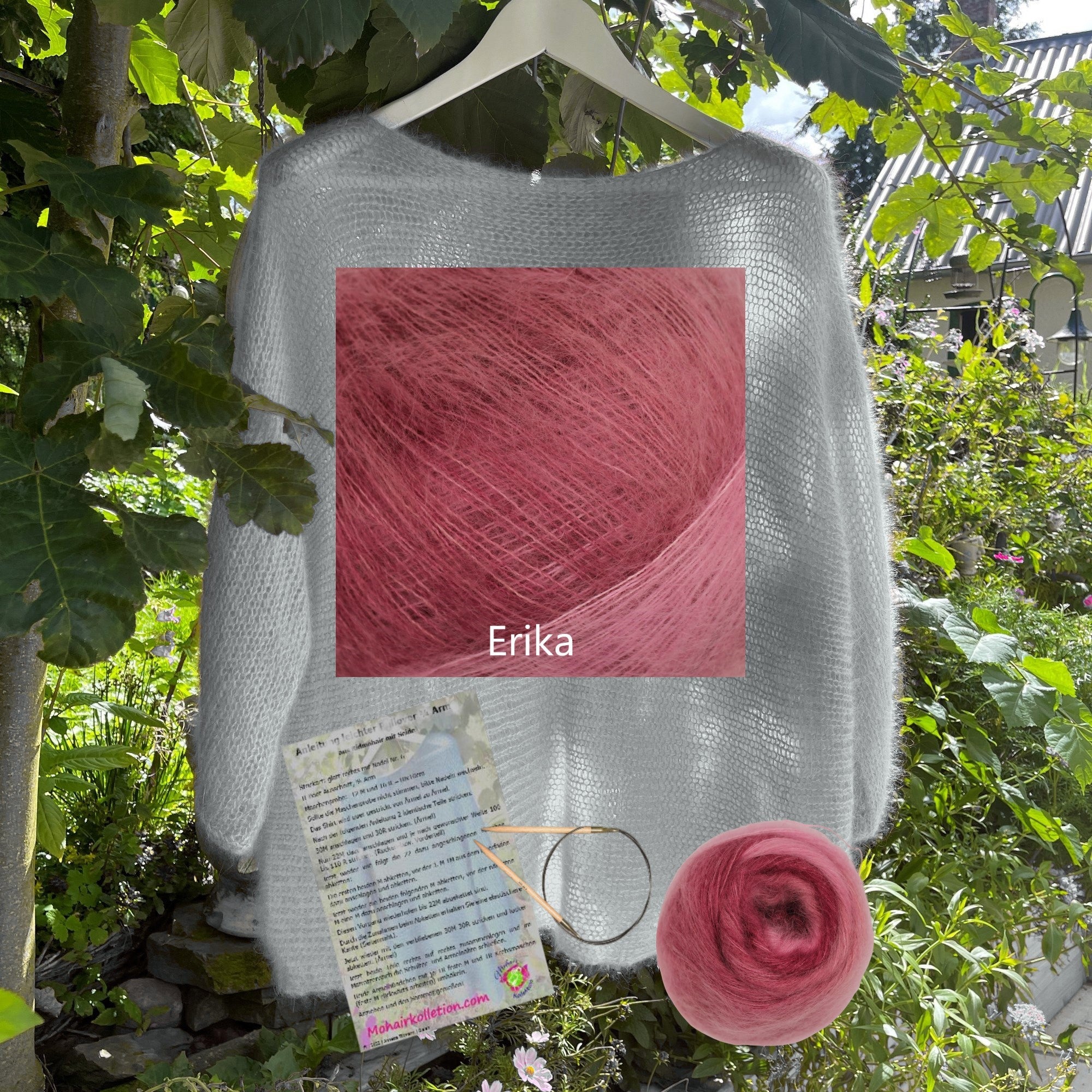 Strick-Set leichter Pullover 3/4 Arm Degradé