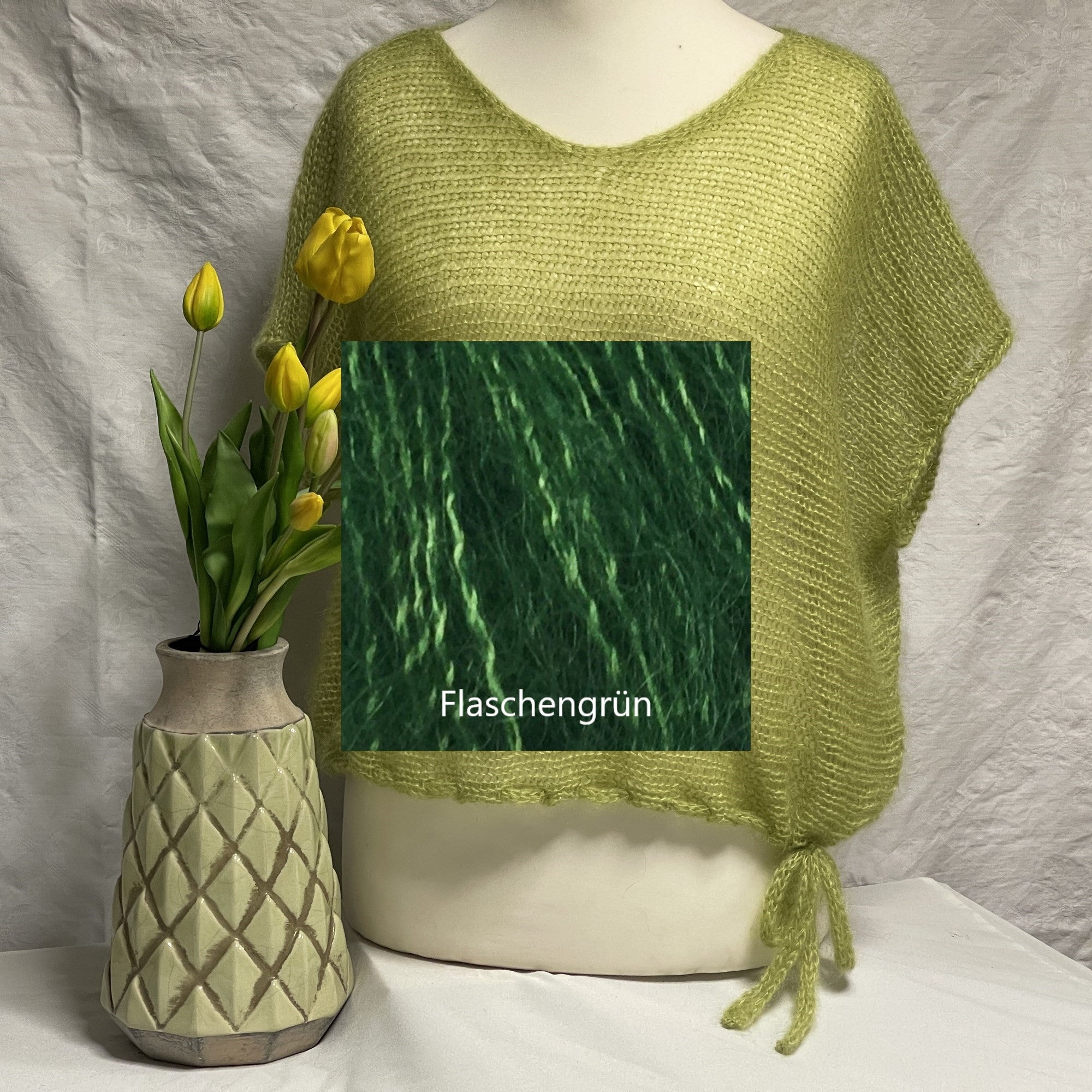 Quergestrickter Pullunder mit Band Größe II