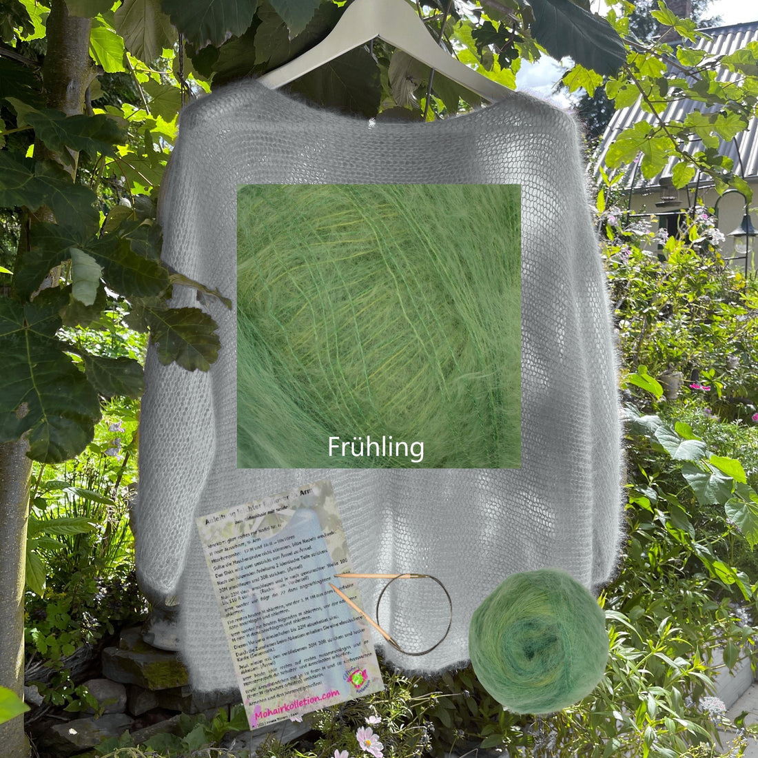 Strick-Set leichter Pullover 3/4 Arm Degradé