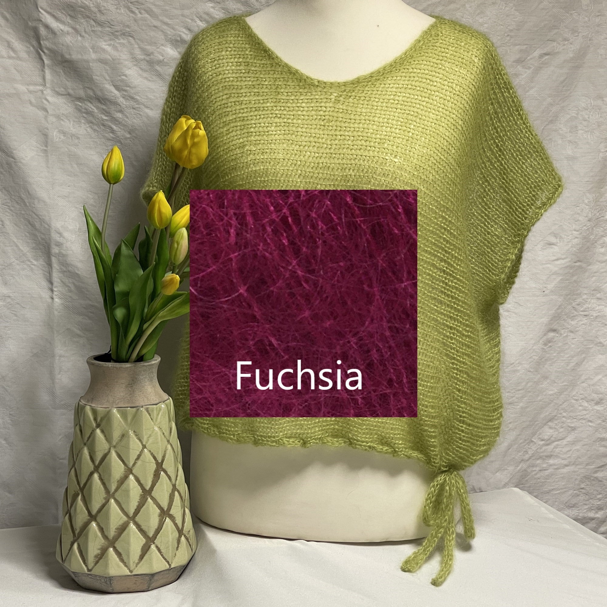Quergestrickter Pullunder mit Band Größe II