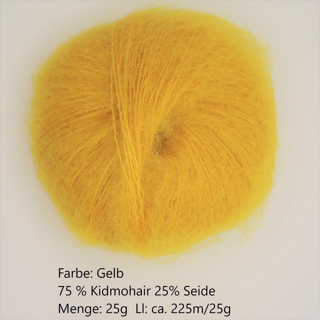 Kidmohair-Seiden Knäuel Gelb