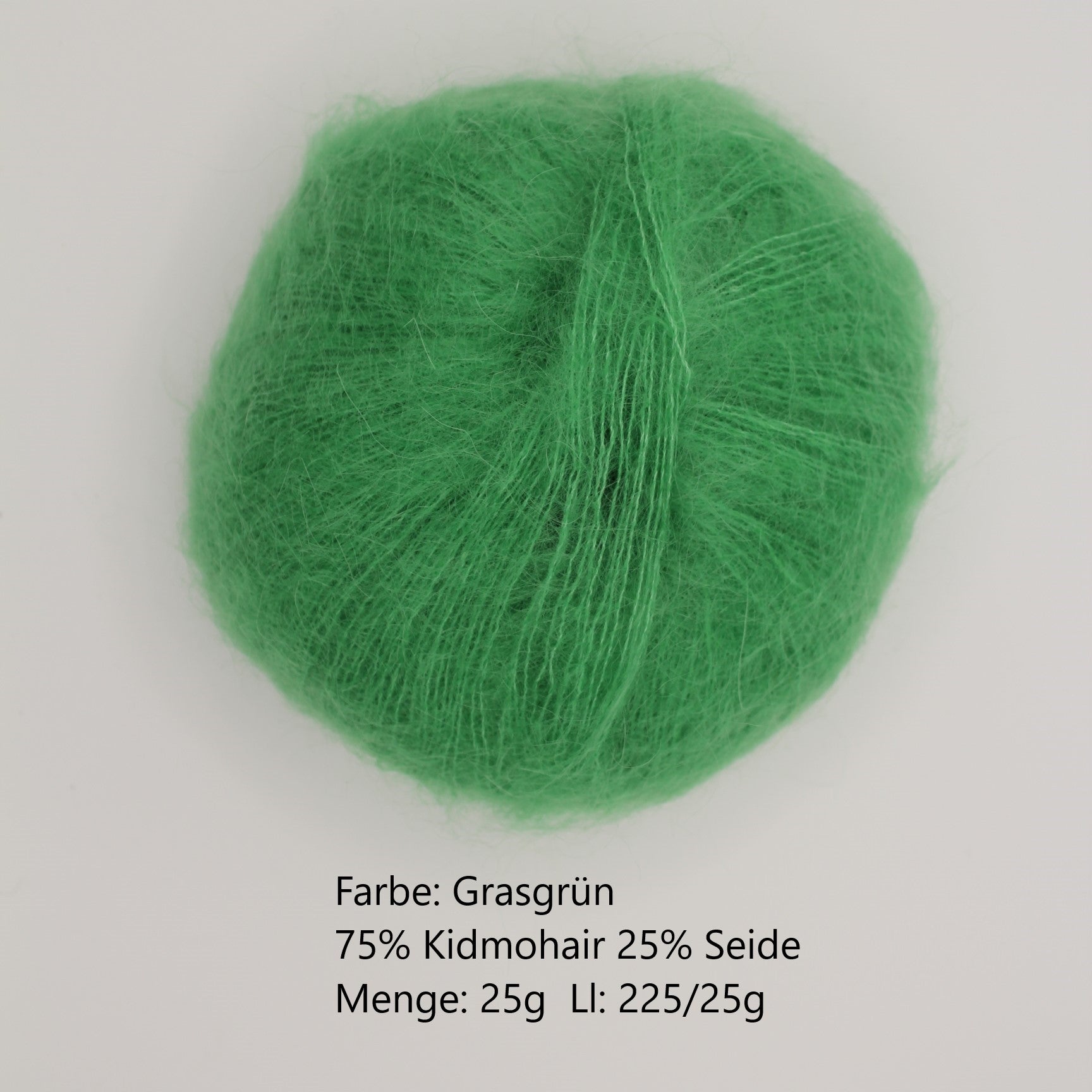 Kidmohair-Seiden Knäuel Grasgrün