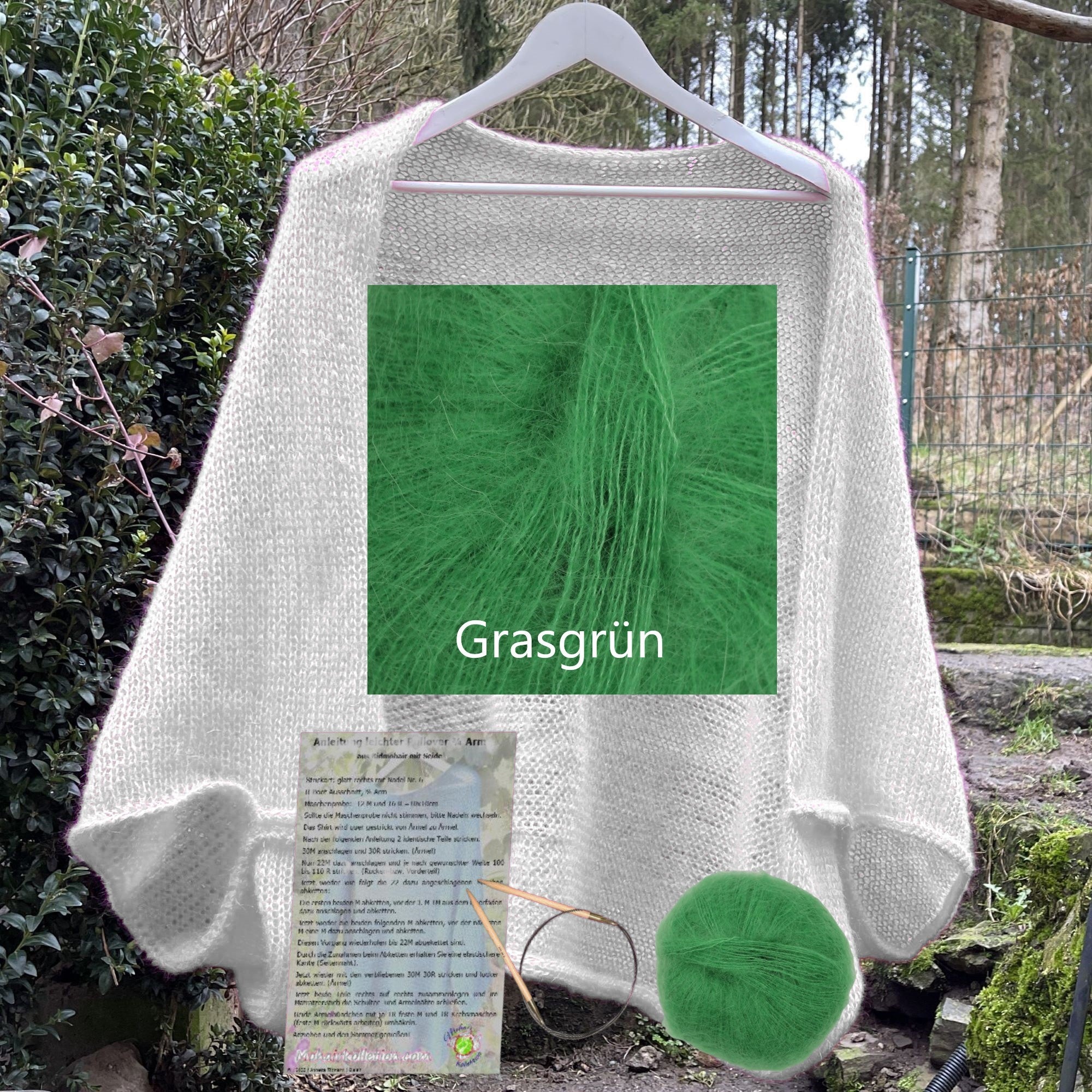 Strick-Set Seelenwärmer uni von Gr. XL bis 4XL