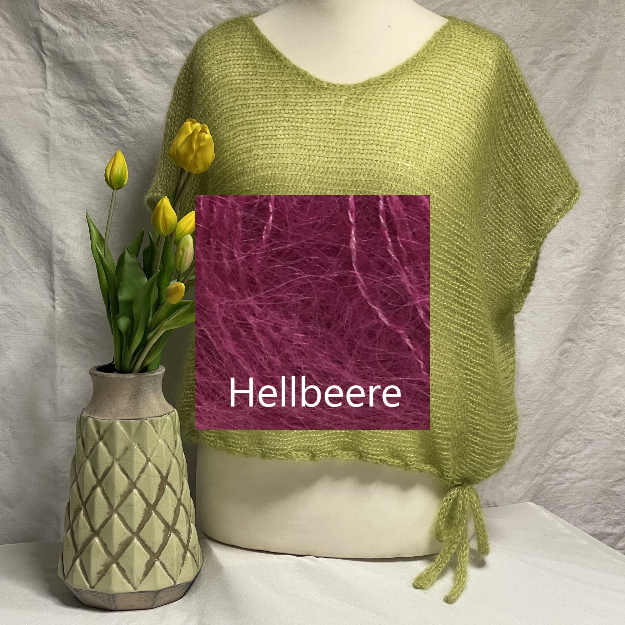 Quergestrickter Pullunder mit Band Größe II