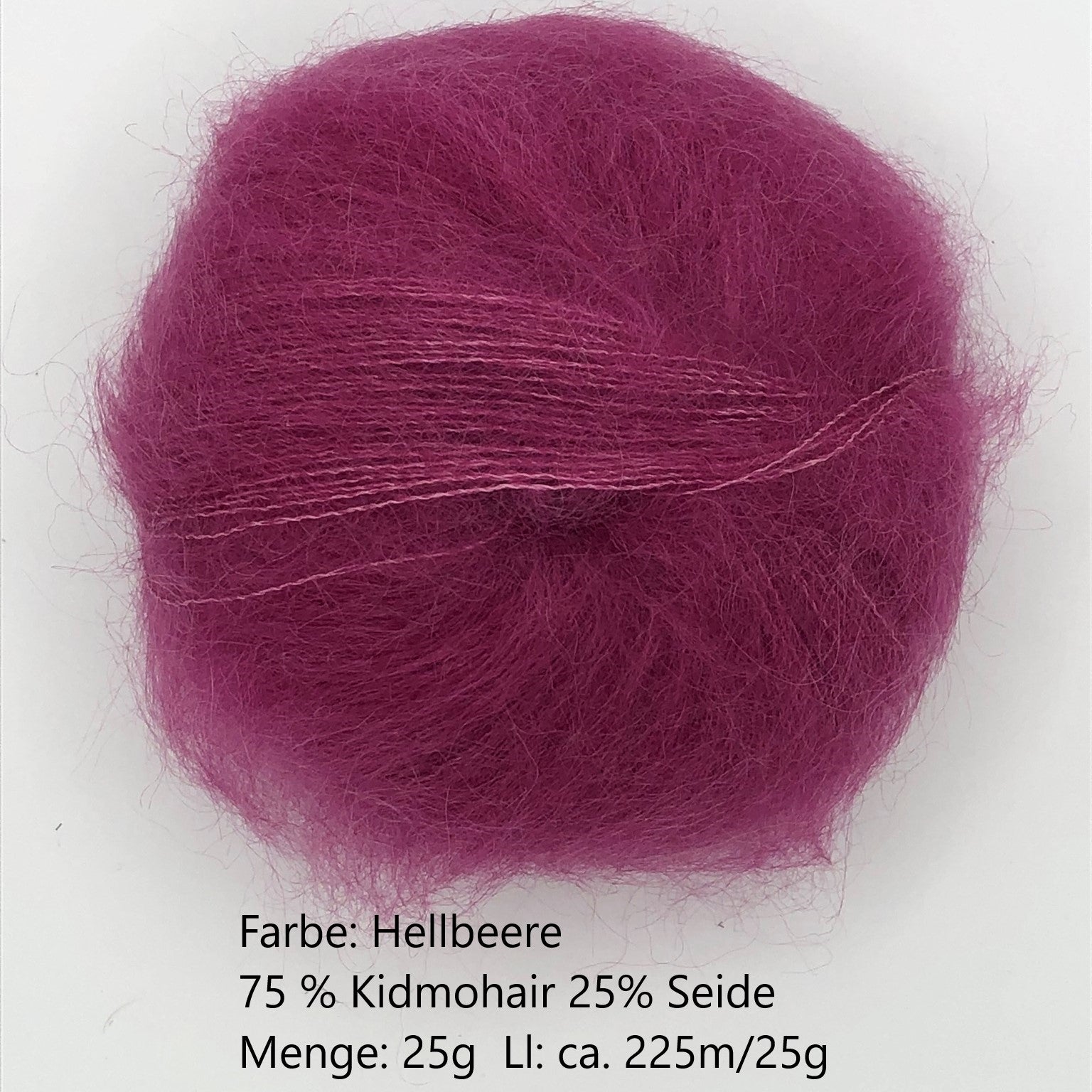 Kidmohair-Seiden Knäuel Hellbeere
