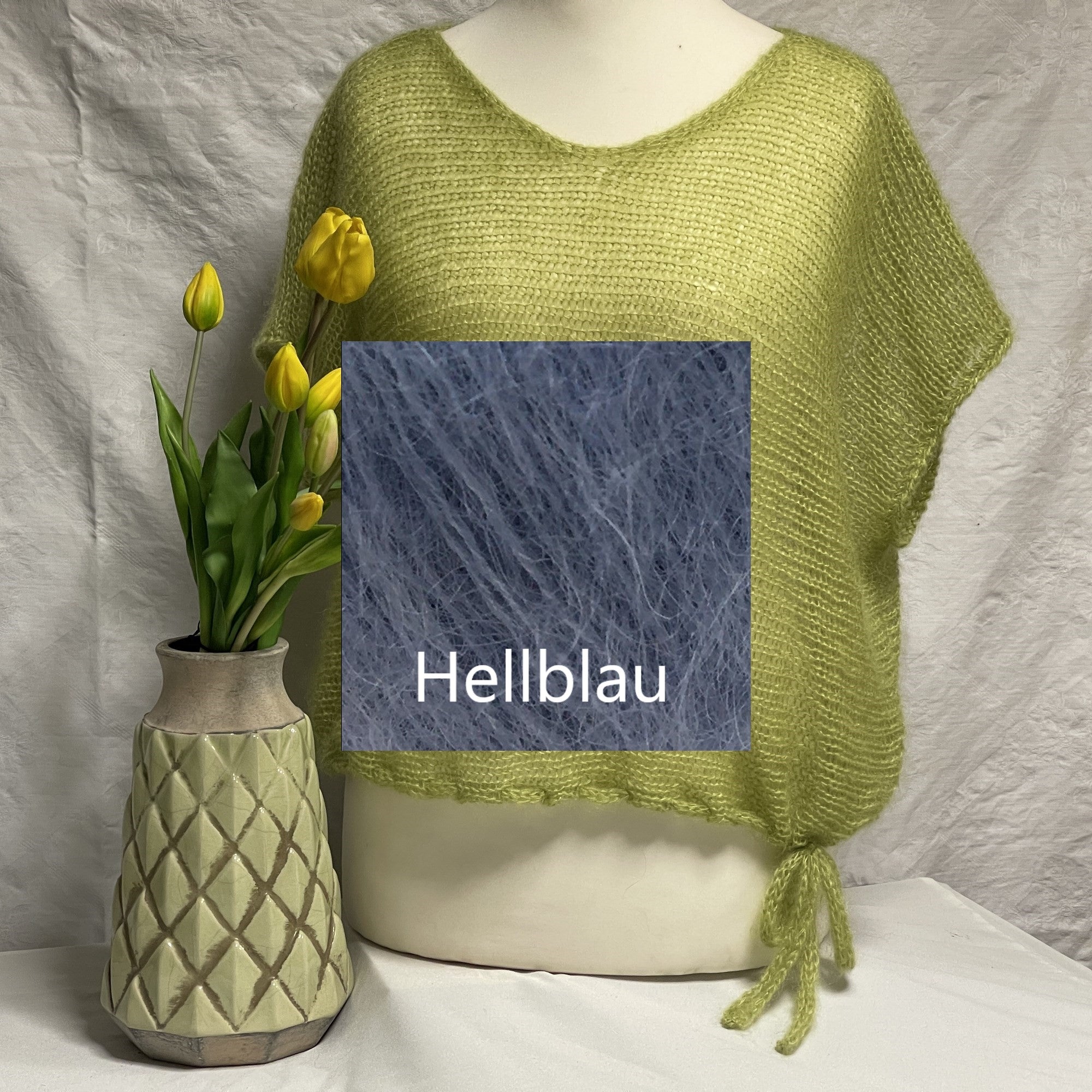 Quergestrickter Pullunder mit Band Größe II