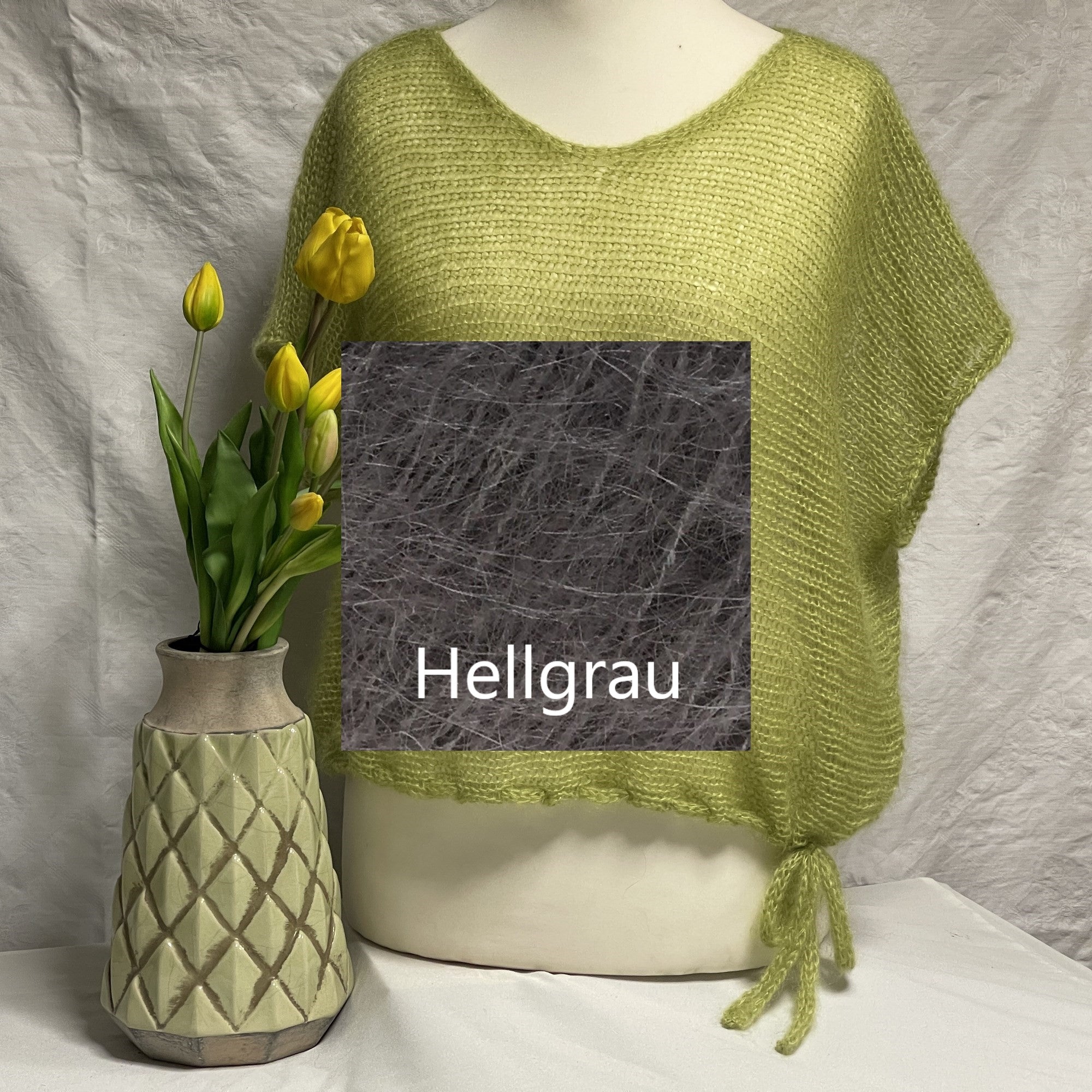 Quergestrickter Pullunder mit Band Größe II
