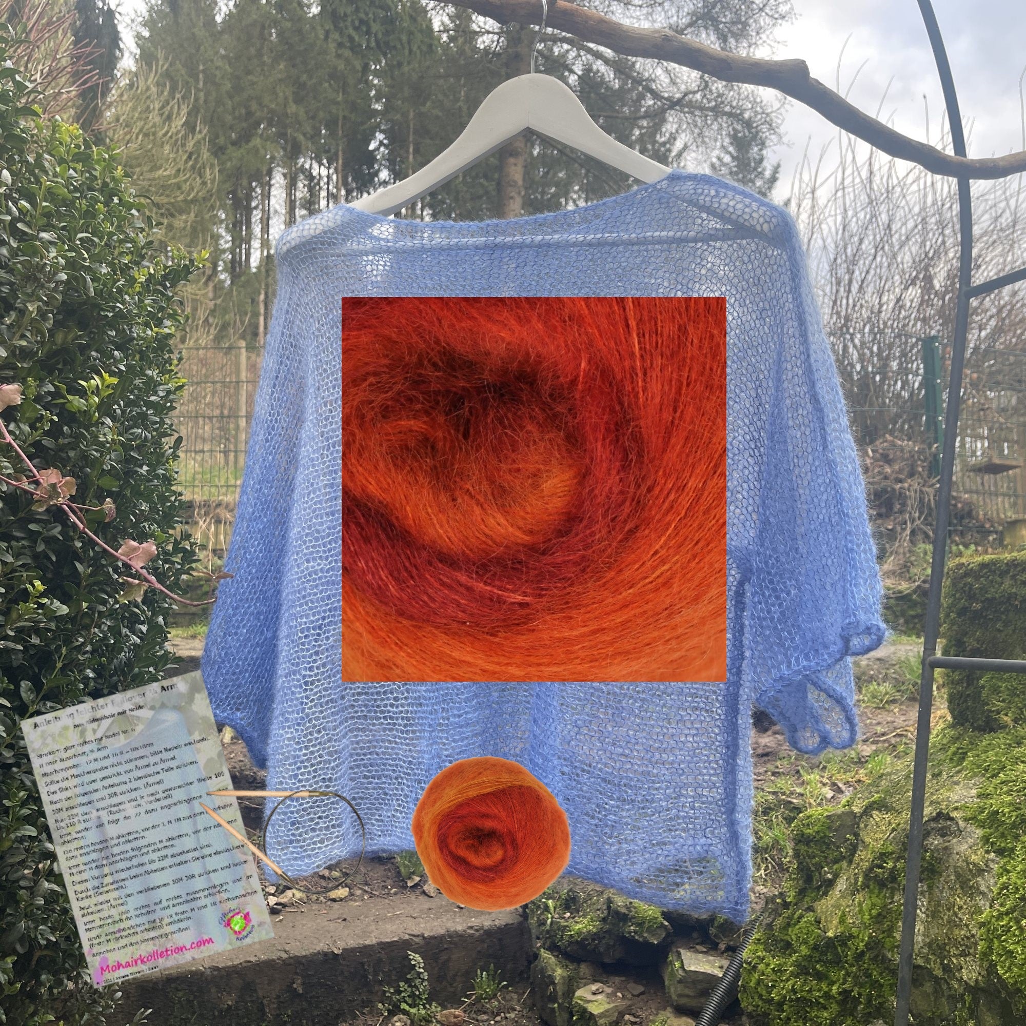 Strick-Set leichtes Shirt Degradé