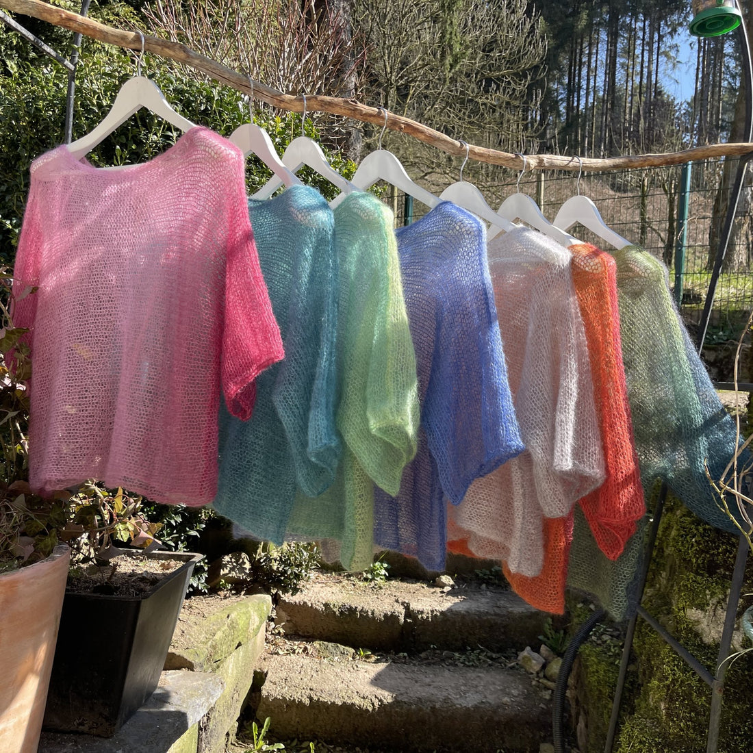 Strick-Set leichtes Shirt Degradé