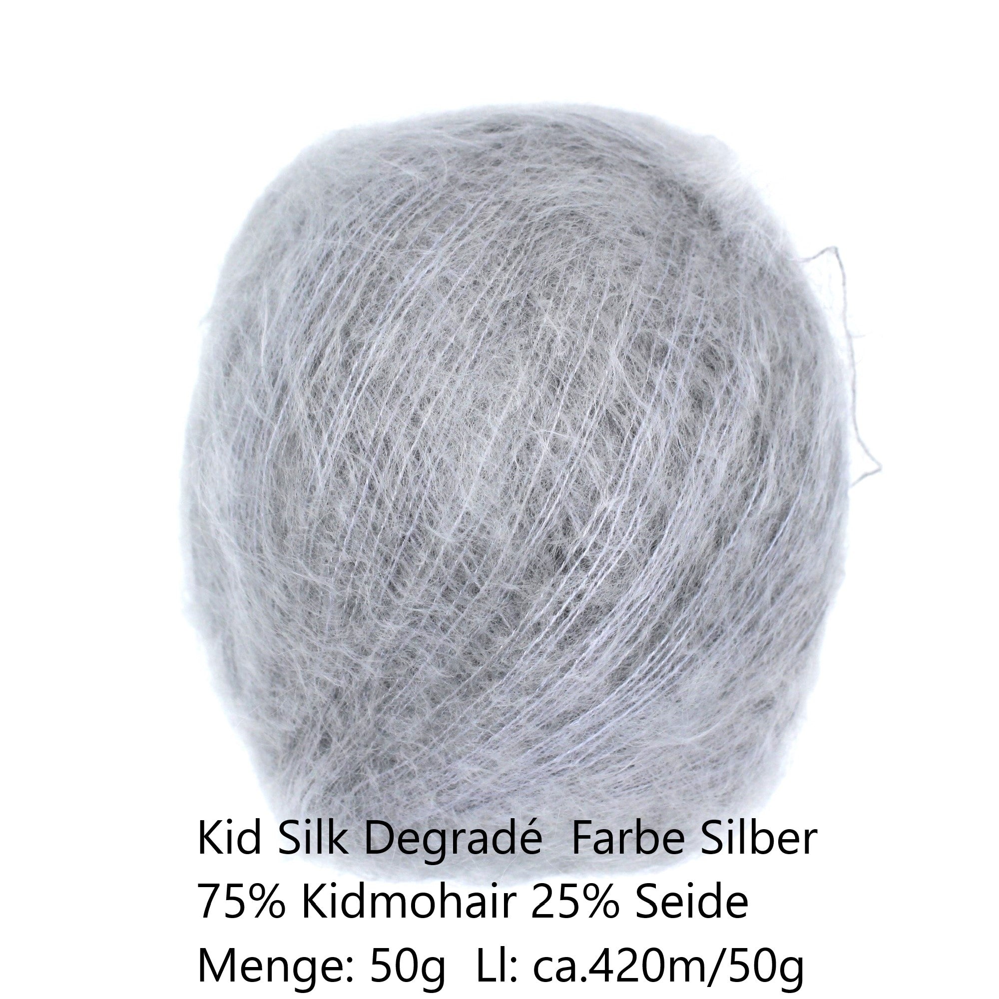 Kid Silk Degradé Garn Silber