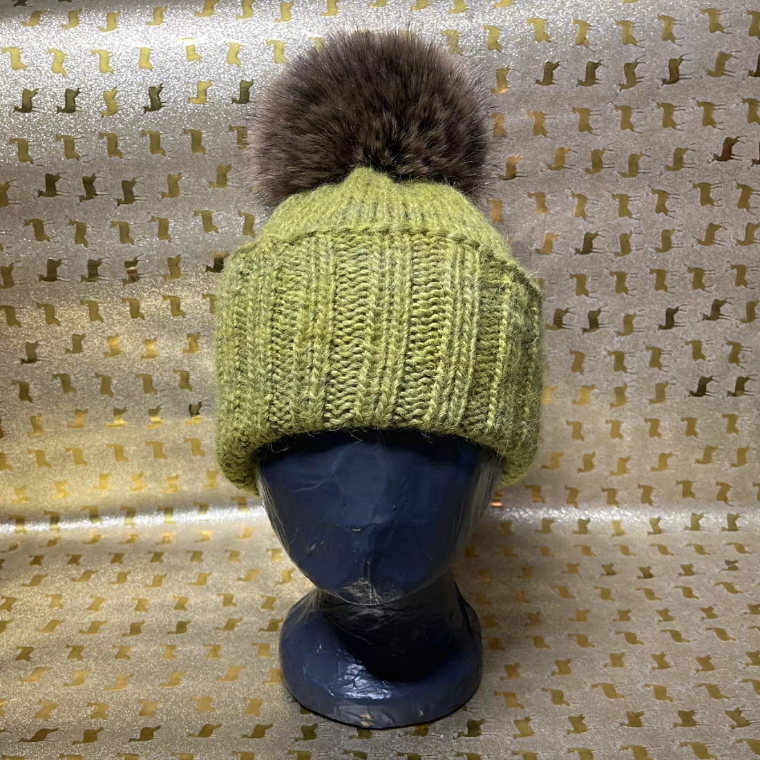 Alpaka Strickmütze Pistazie