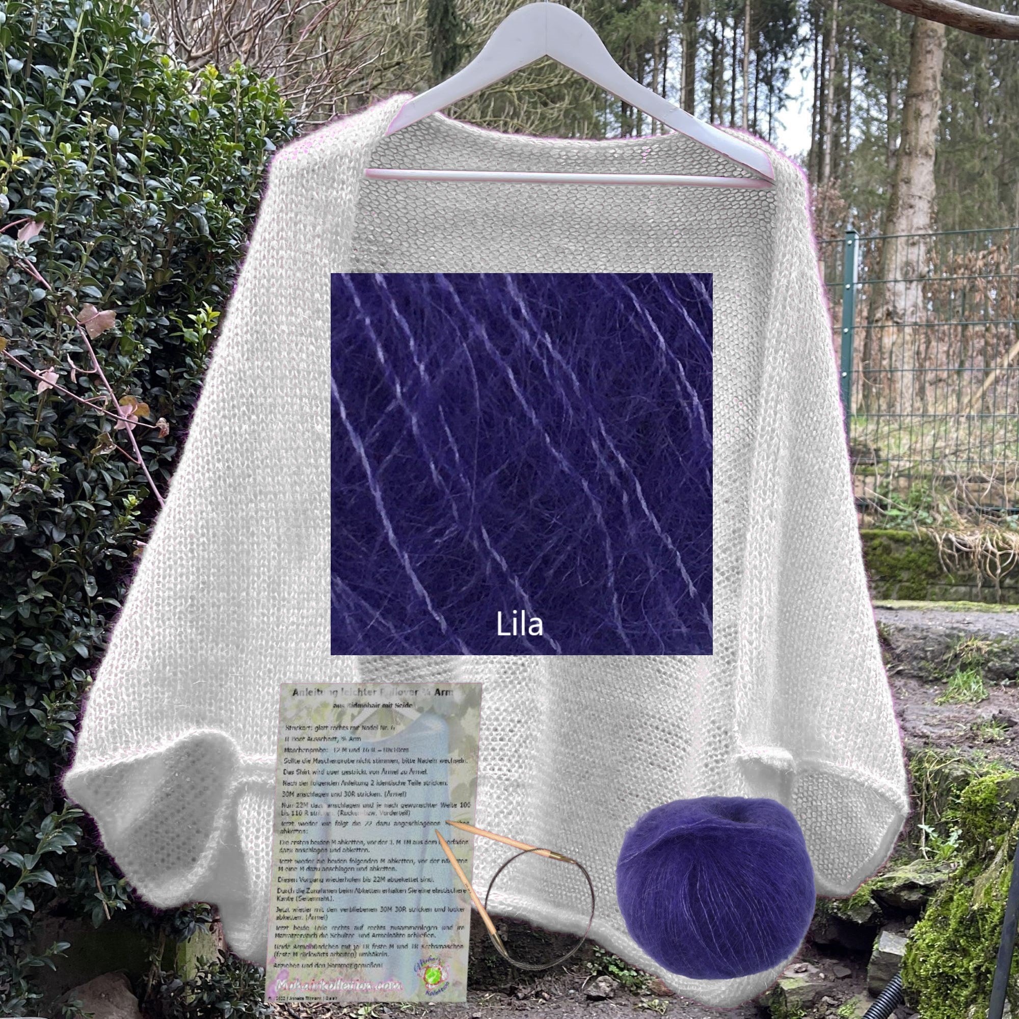 Strick-Set Seelenwärmer uni von Gr. XL bis 4XL