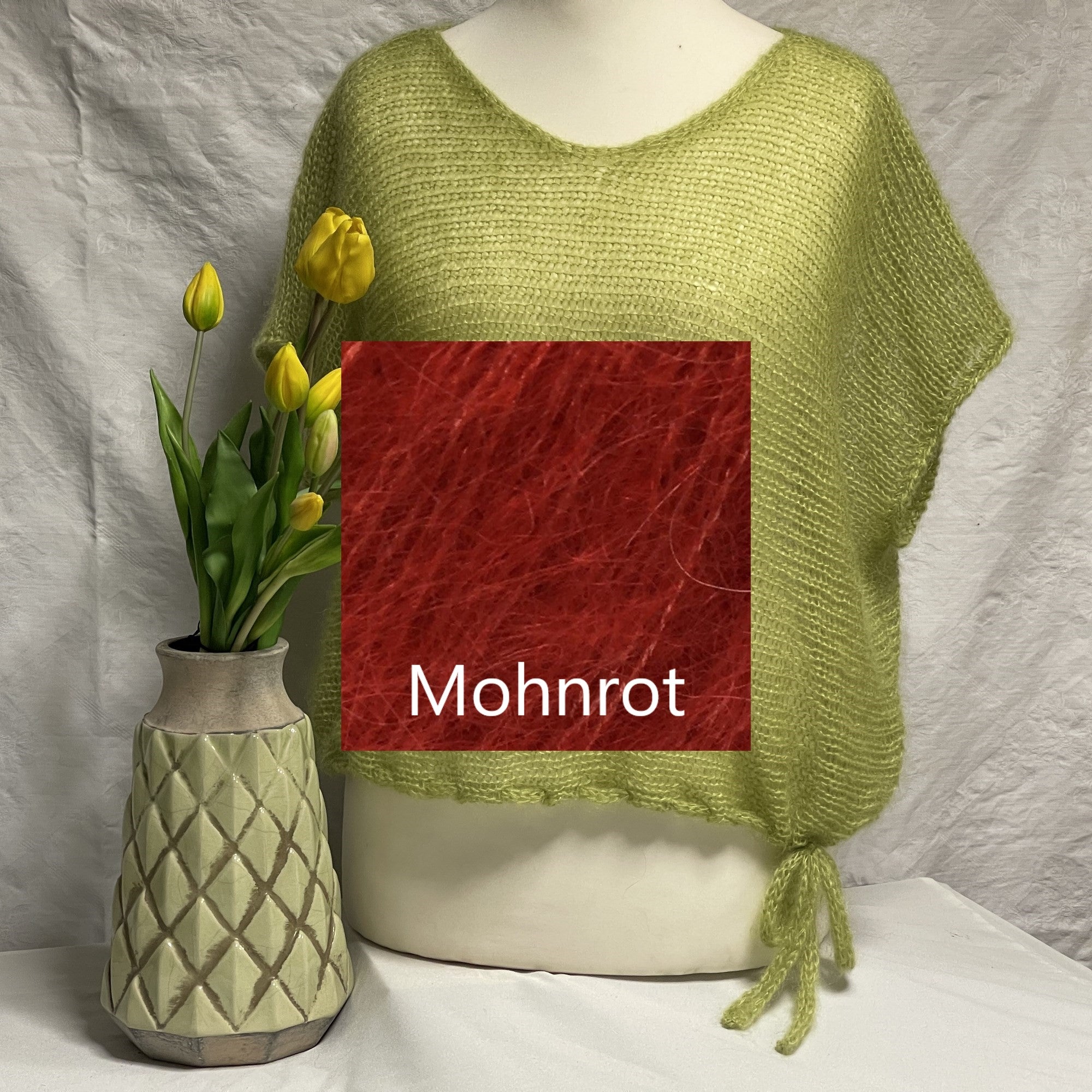 Quergestrickter Pullunder mit Band Größe II