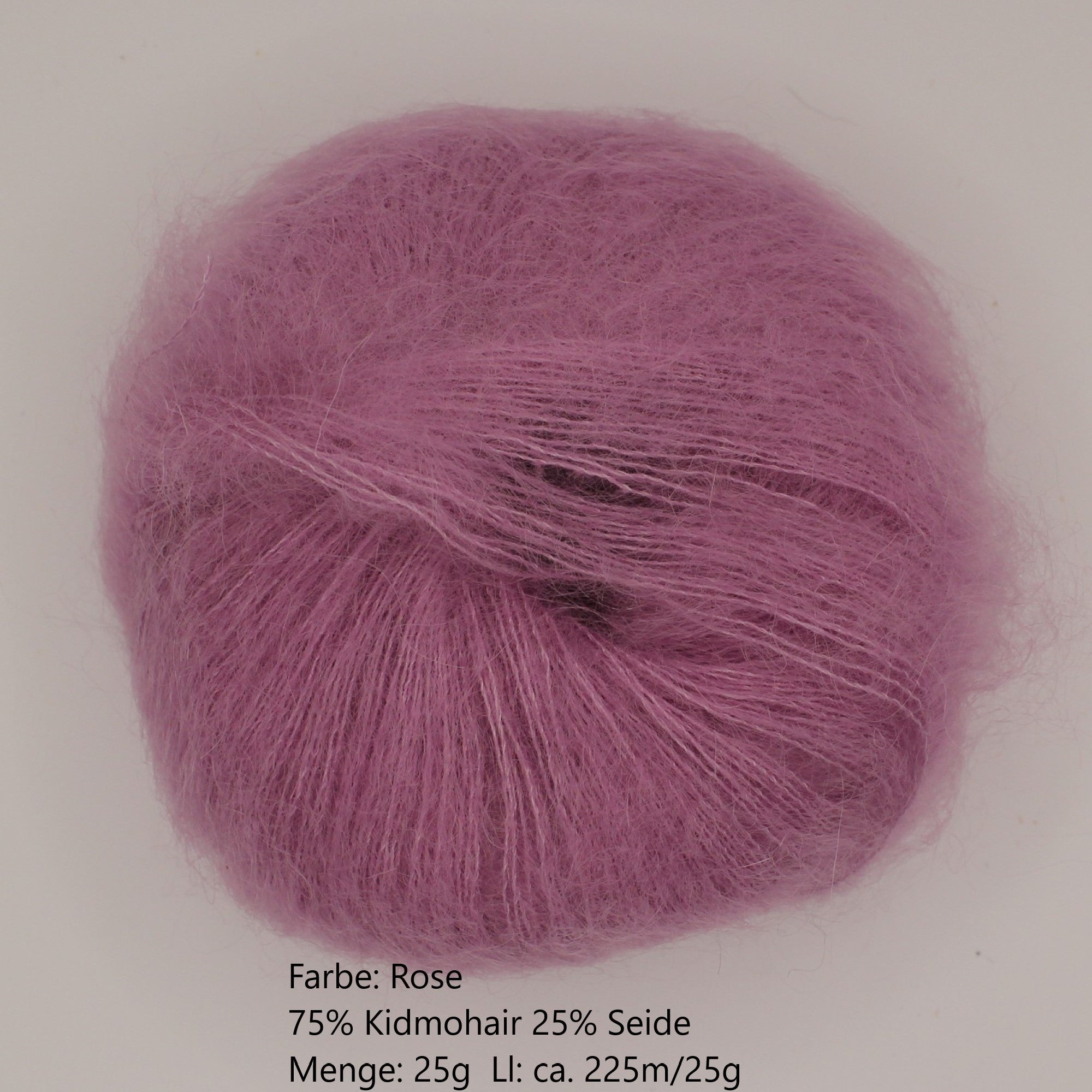 Kidmohair-Seiden Knäuel Rose