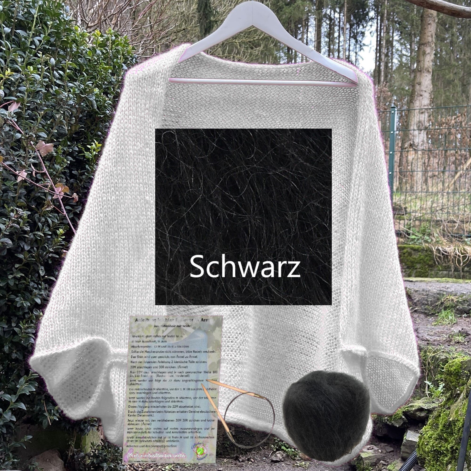 Strick-Set Seelenwärmer uni von Gr. XL bis 4XL