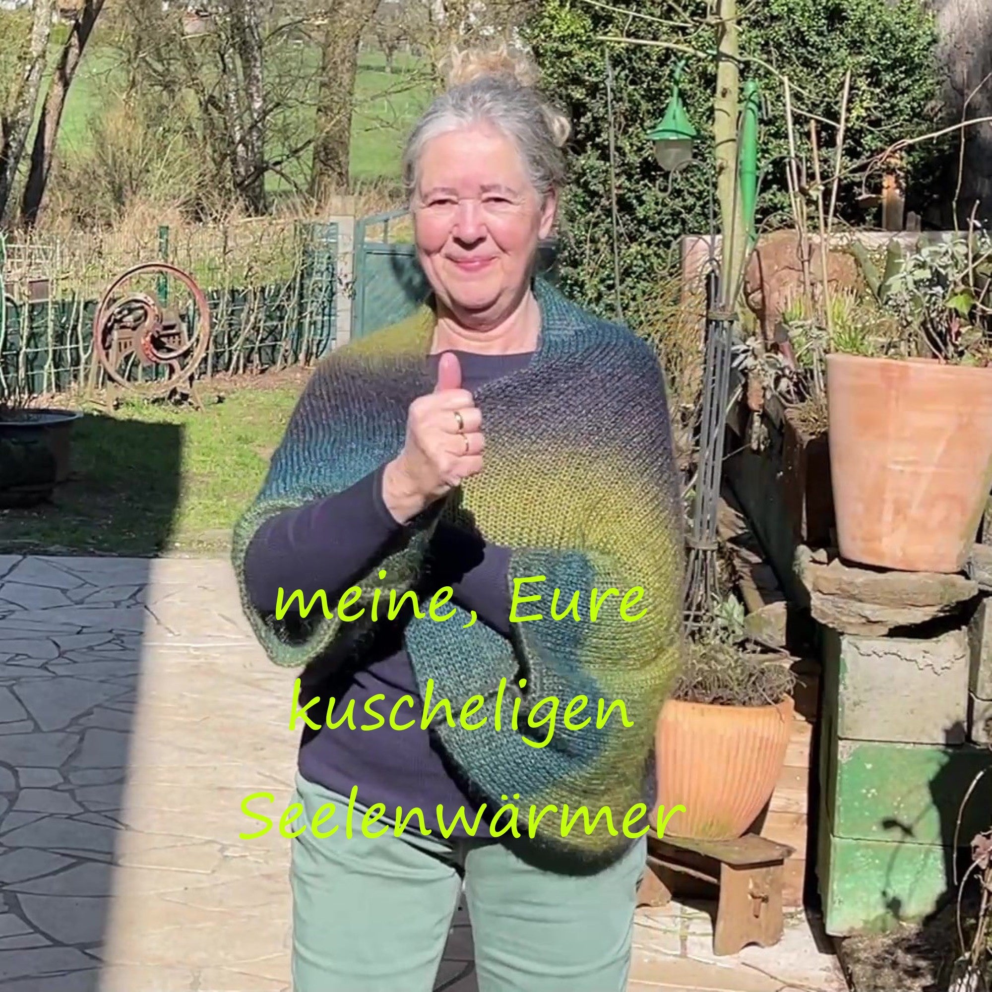 Strick-Set Seelenwärmer Degradé in 4 Gr.