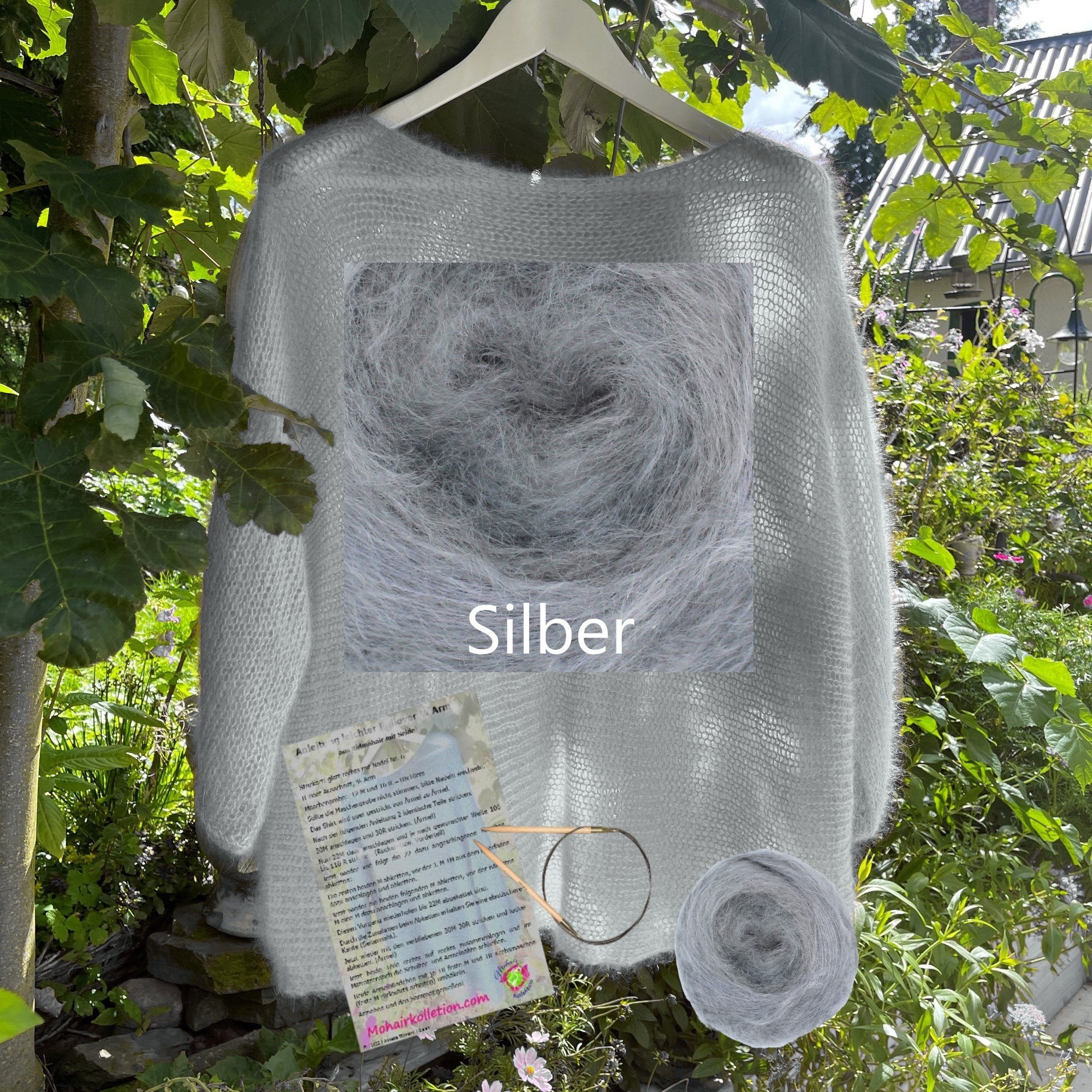 Strick-Set leichter Pullover 3/4 Arm Degradé