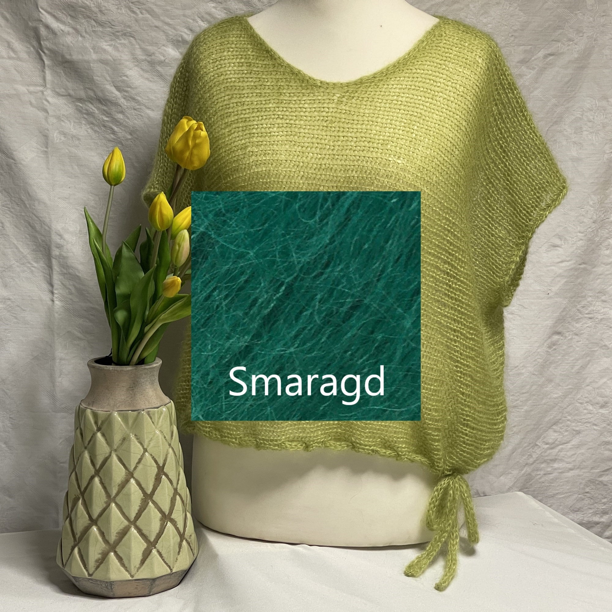 Quergestrickter Pullunder mit Band Größe II