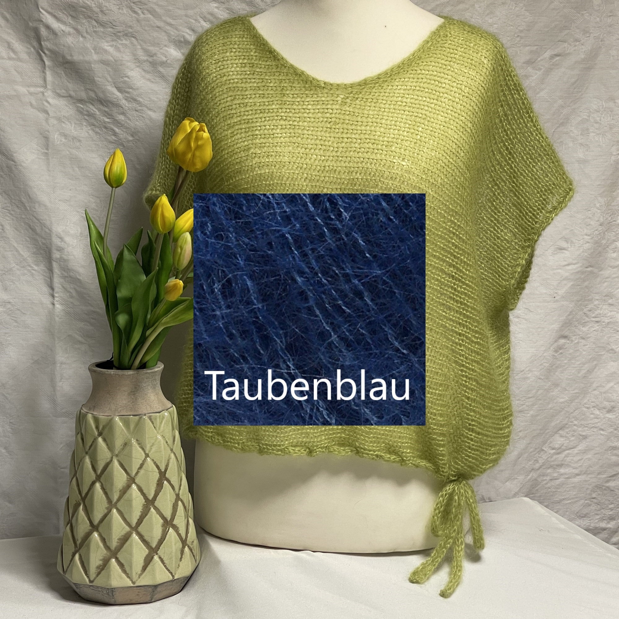 Quergestrickter Pullunder mit Band Größe II