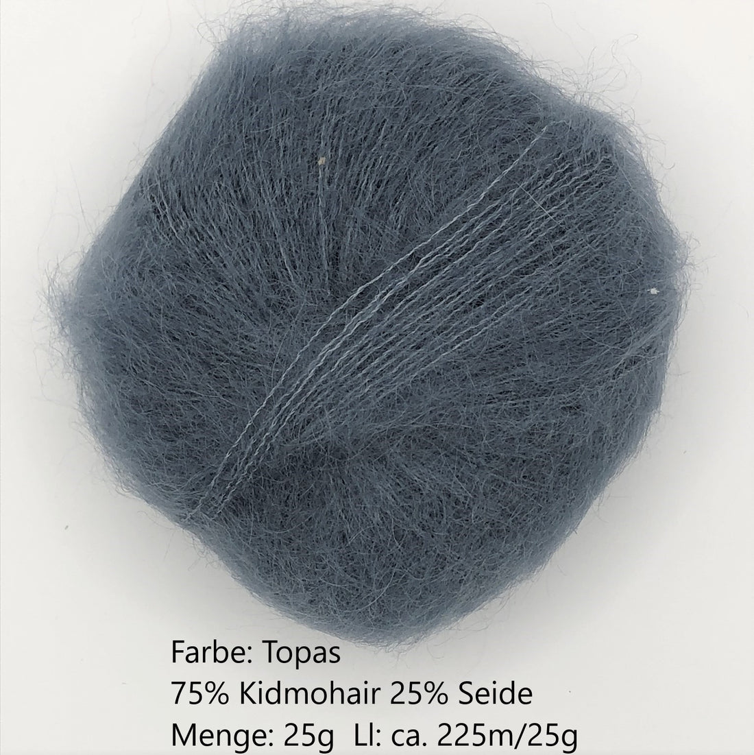 Kidmohair-Seiden Knäuel Topas