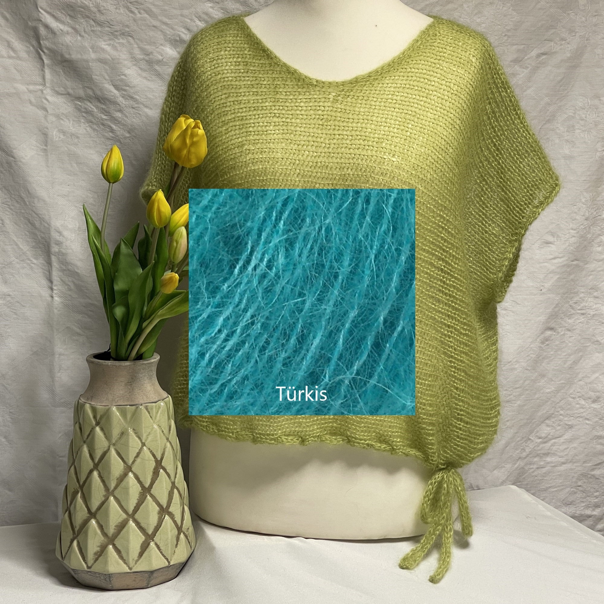 Quergestrickter Pullunder mit Band Größe II