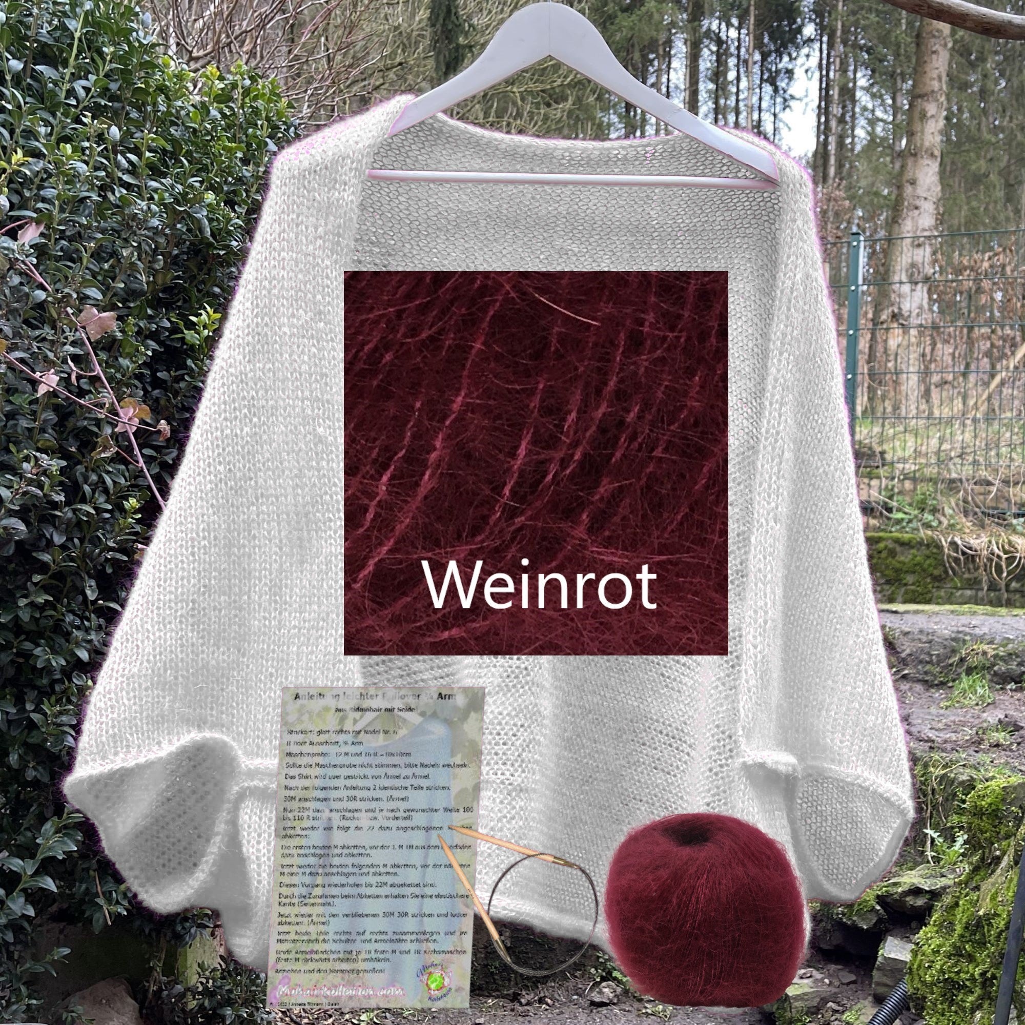 Strick-Set Seelenwärmer uni von Gr. XL bis 4XL