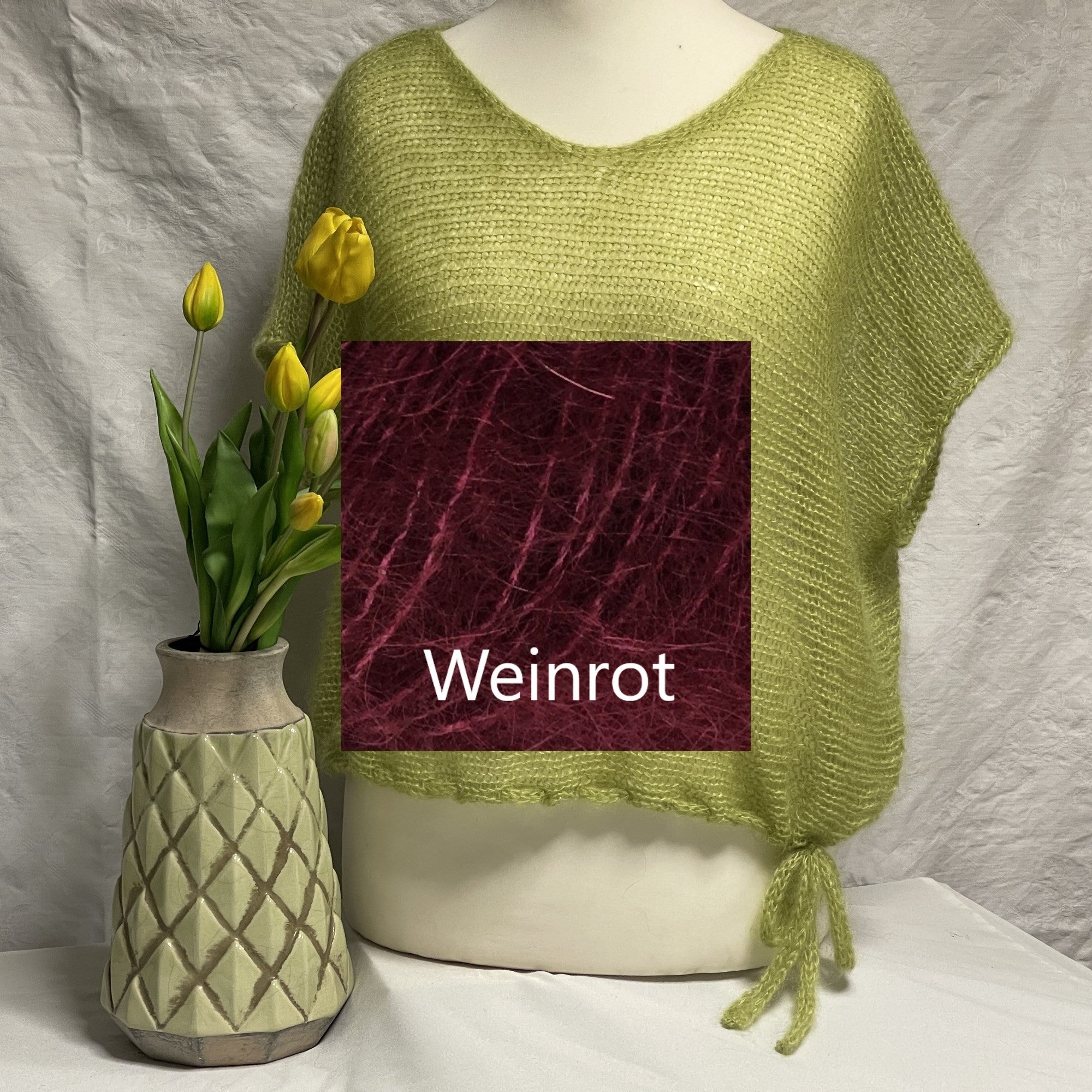 Quergestrickter Pullunder mit Band Größe II