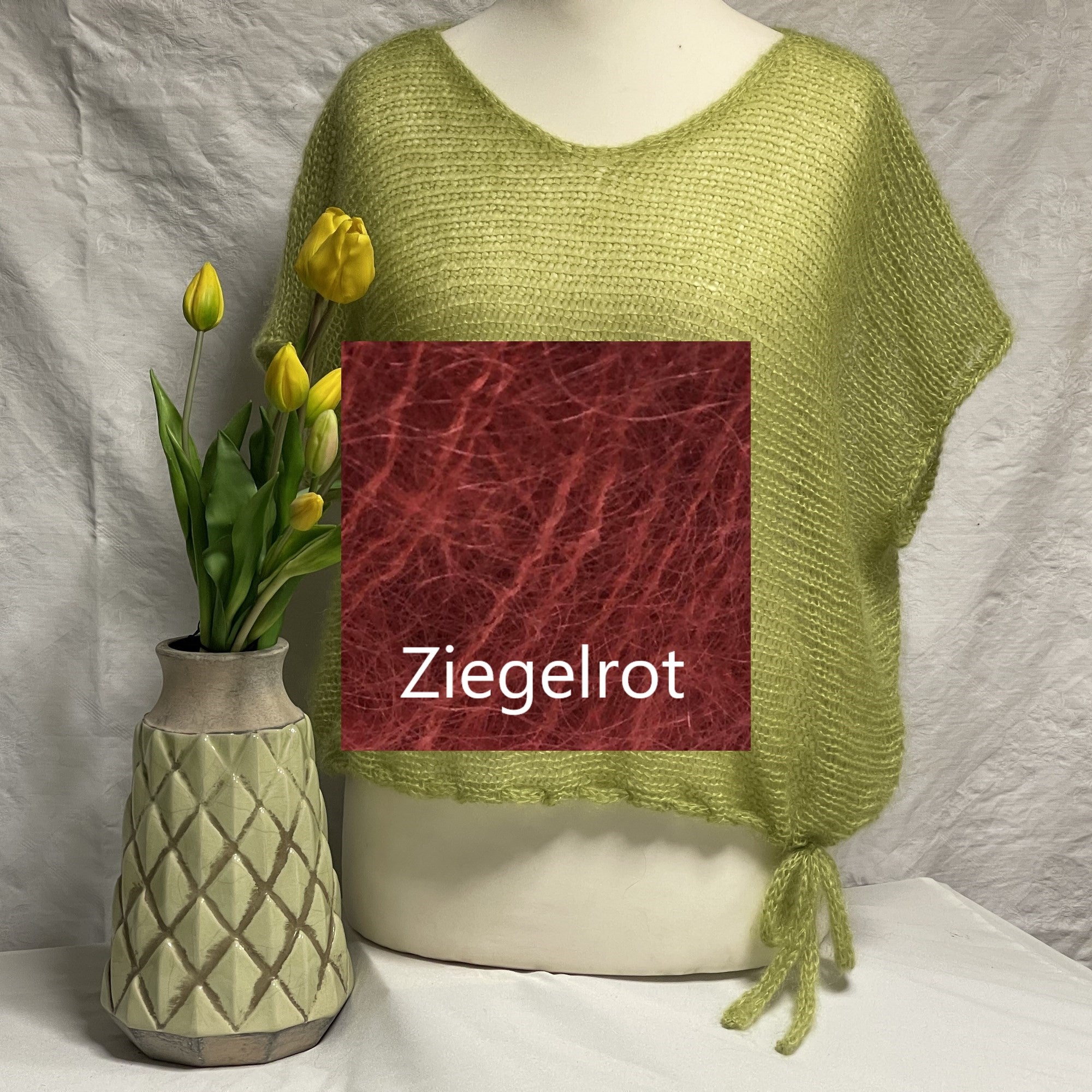 Quergestrickter Pullunder mit Band Größe II