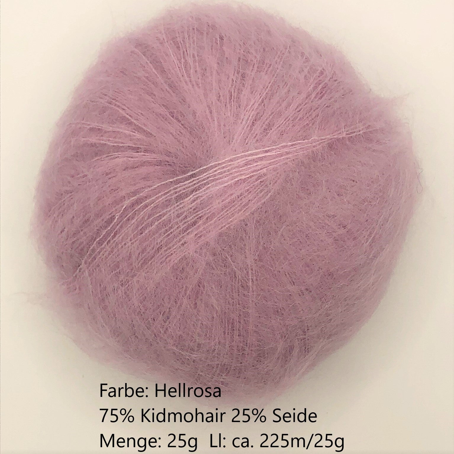 Kidmohair-Seiden Knäuel Hellrosa