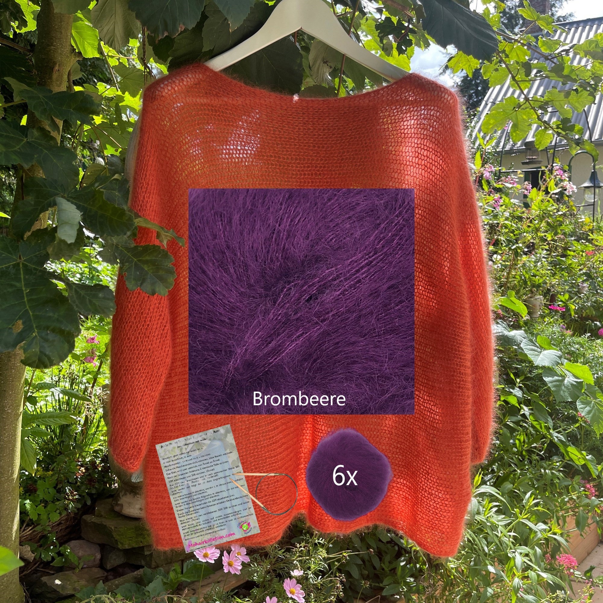 Strick-Set Leichter Pullover 3/4 Arm Größe II