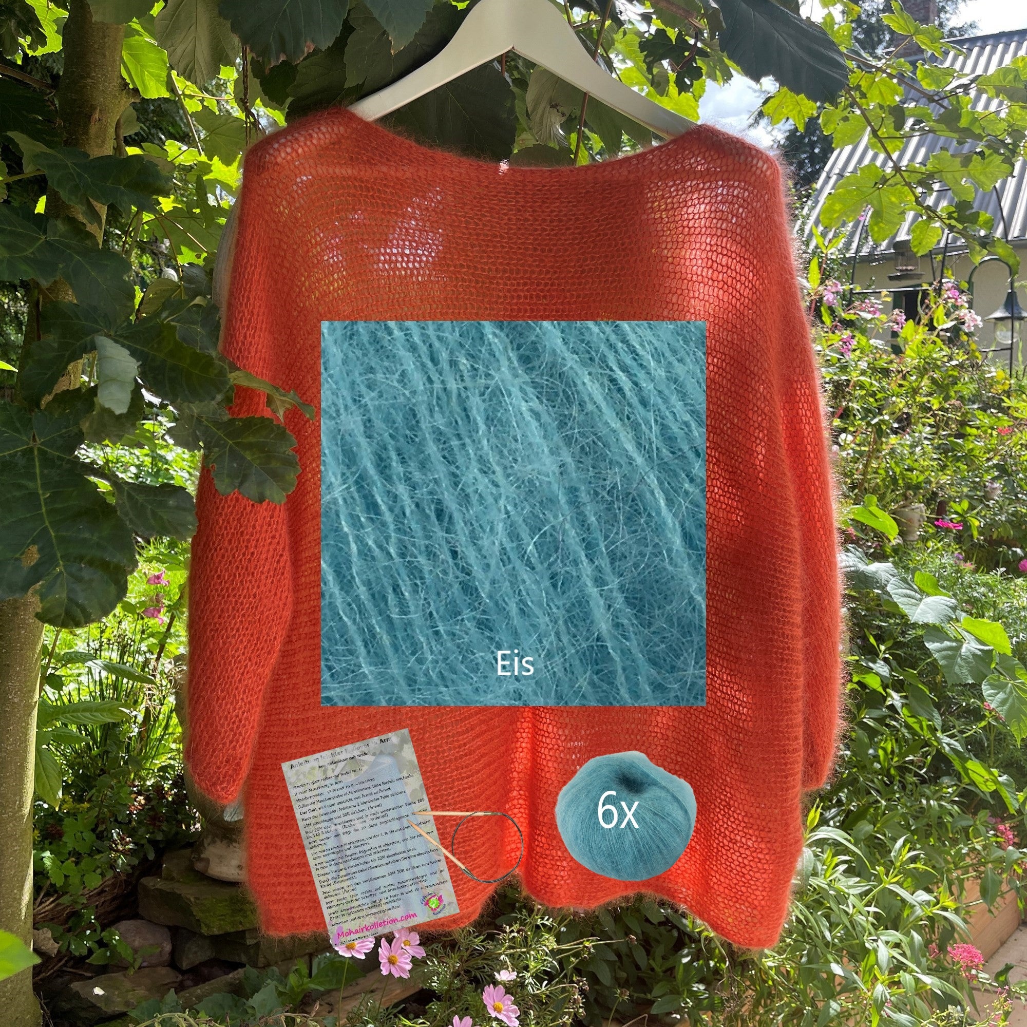 Strick-Set Leichter Pullover 3/4 Arm Größe II