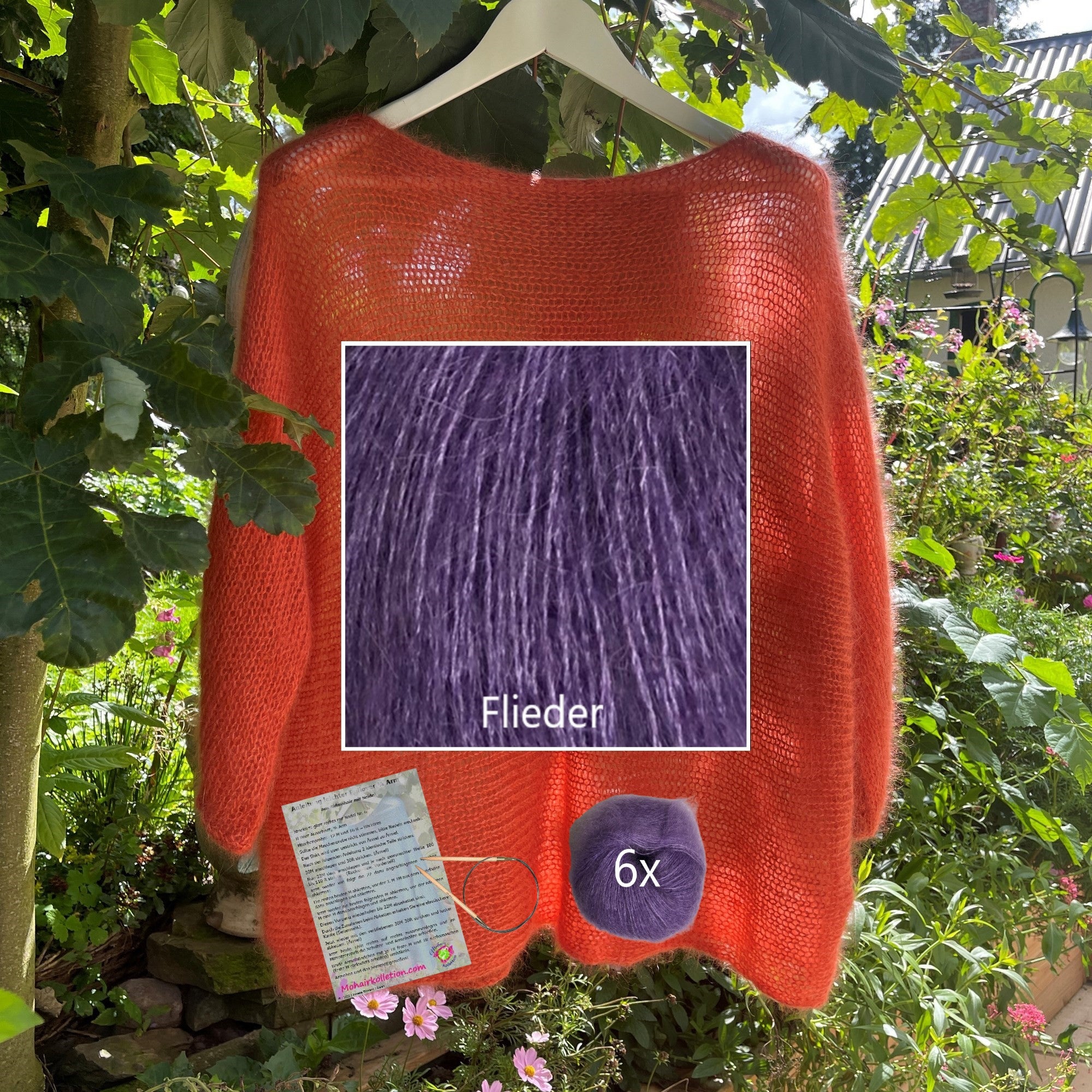 Strick-Set Leichter Pullover 3/4 Arm Größe II