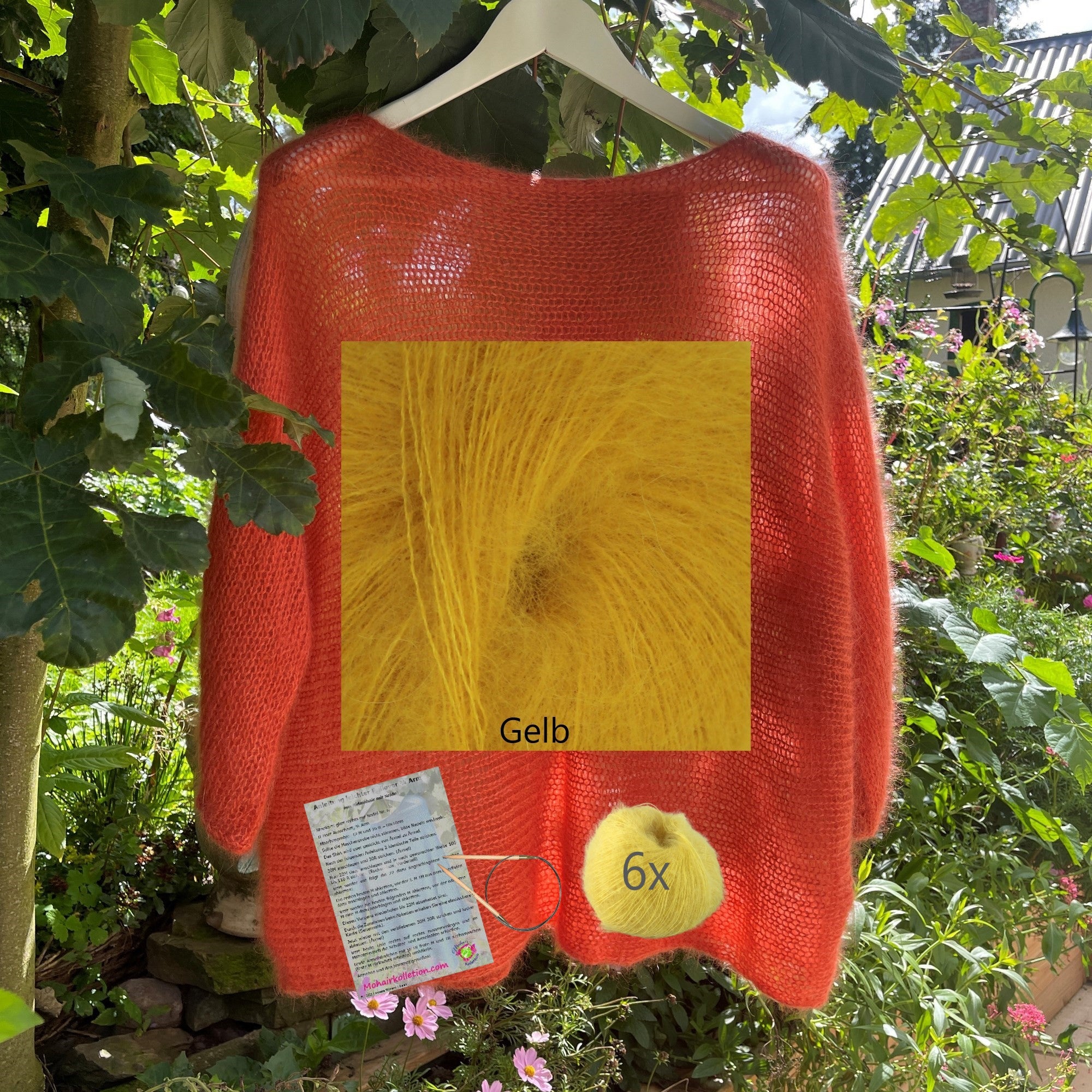 Strick-Set Leichter Pullover 3/4 Arm Größe II