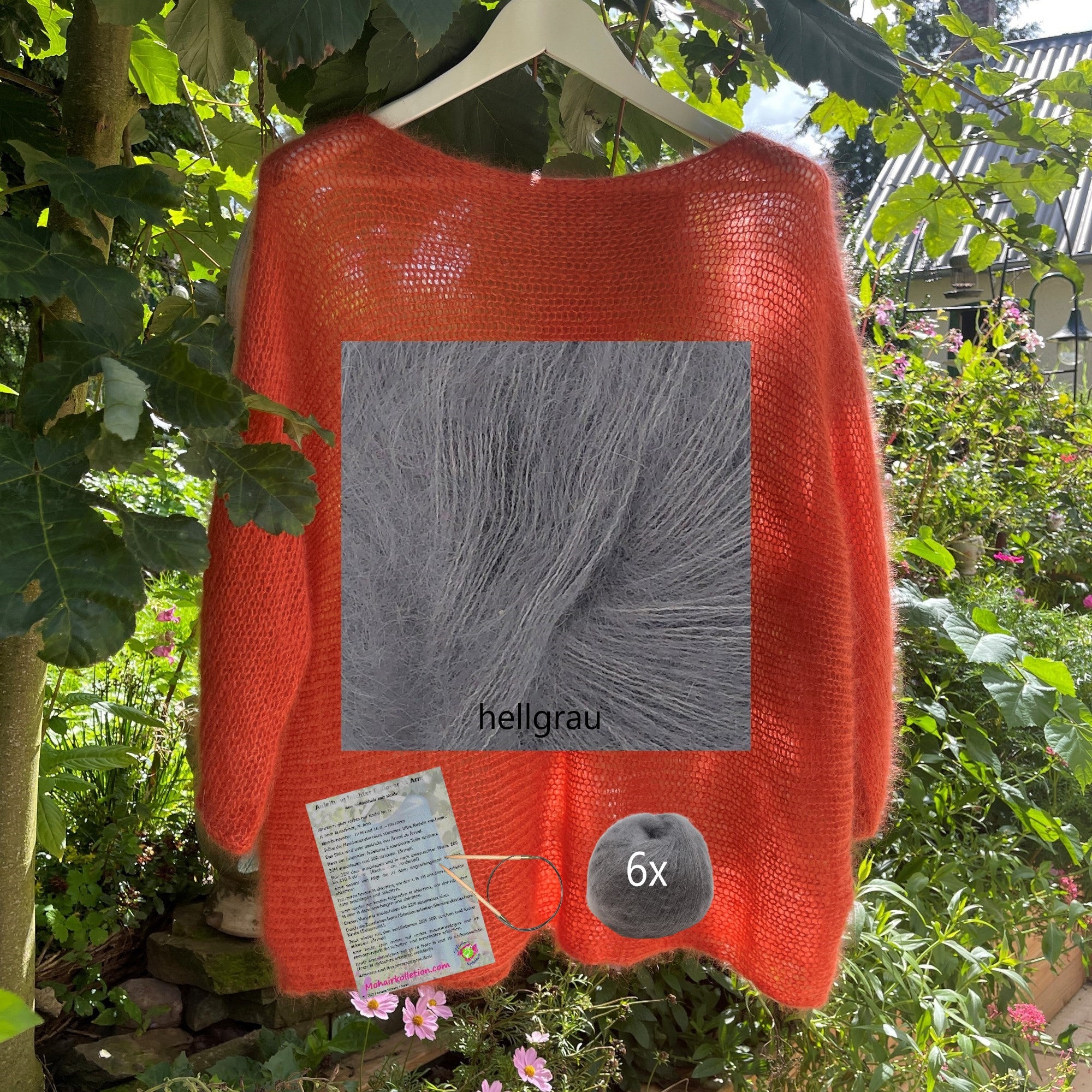 Strick-Set Leichter Pullover 3/4 Arm Größe II