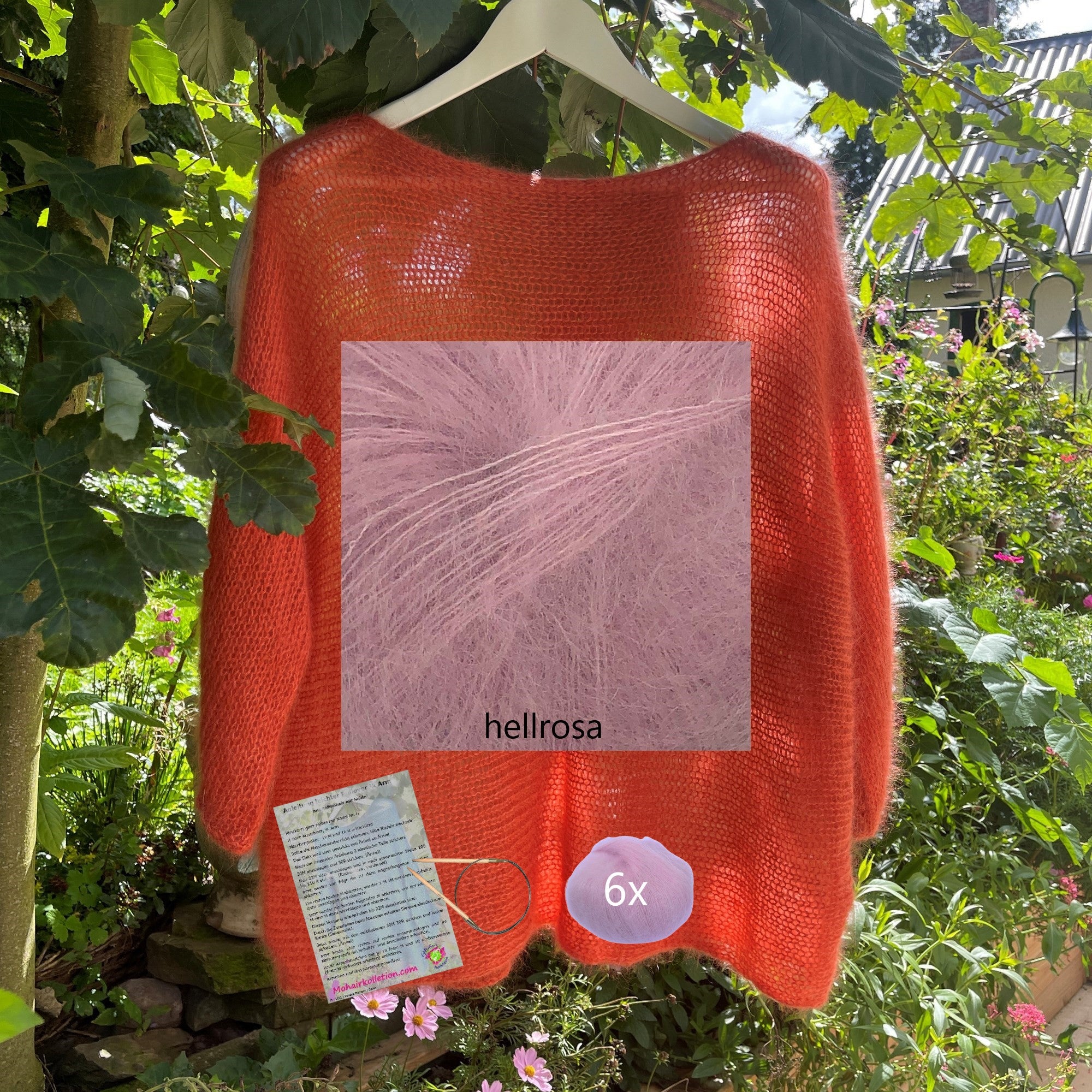 Strick-Set Leichter Pullover 3/4 Arm Größe II