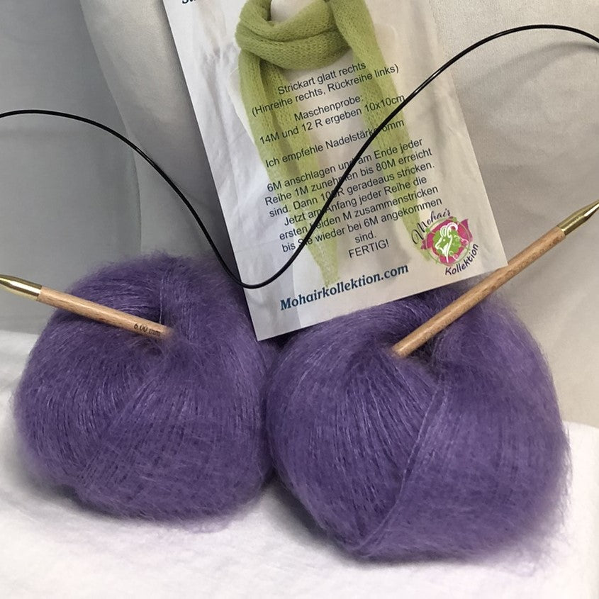 Strick-Set Loop Flieder