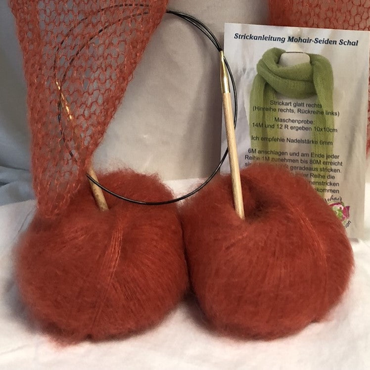 Strick-Set Loop Kürbis