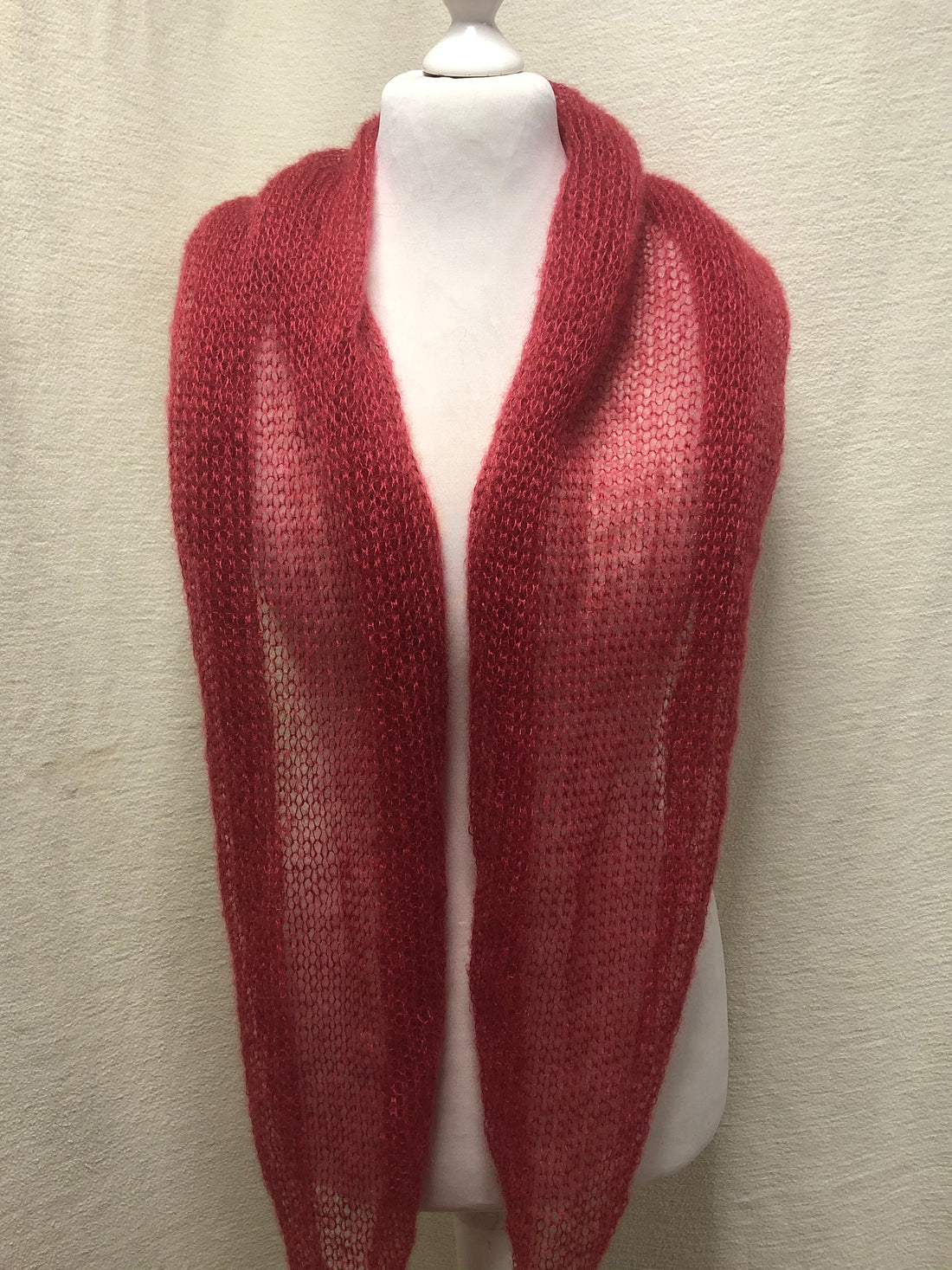 Schal Tuch Stola Ziegelrot