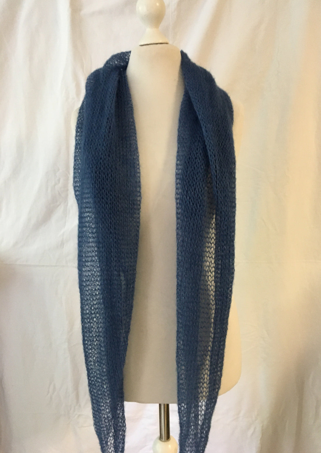 Schal Tuch Stola Taubenblau