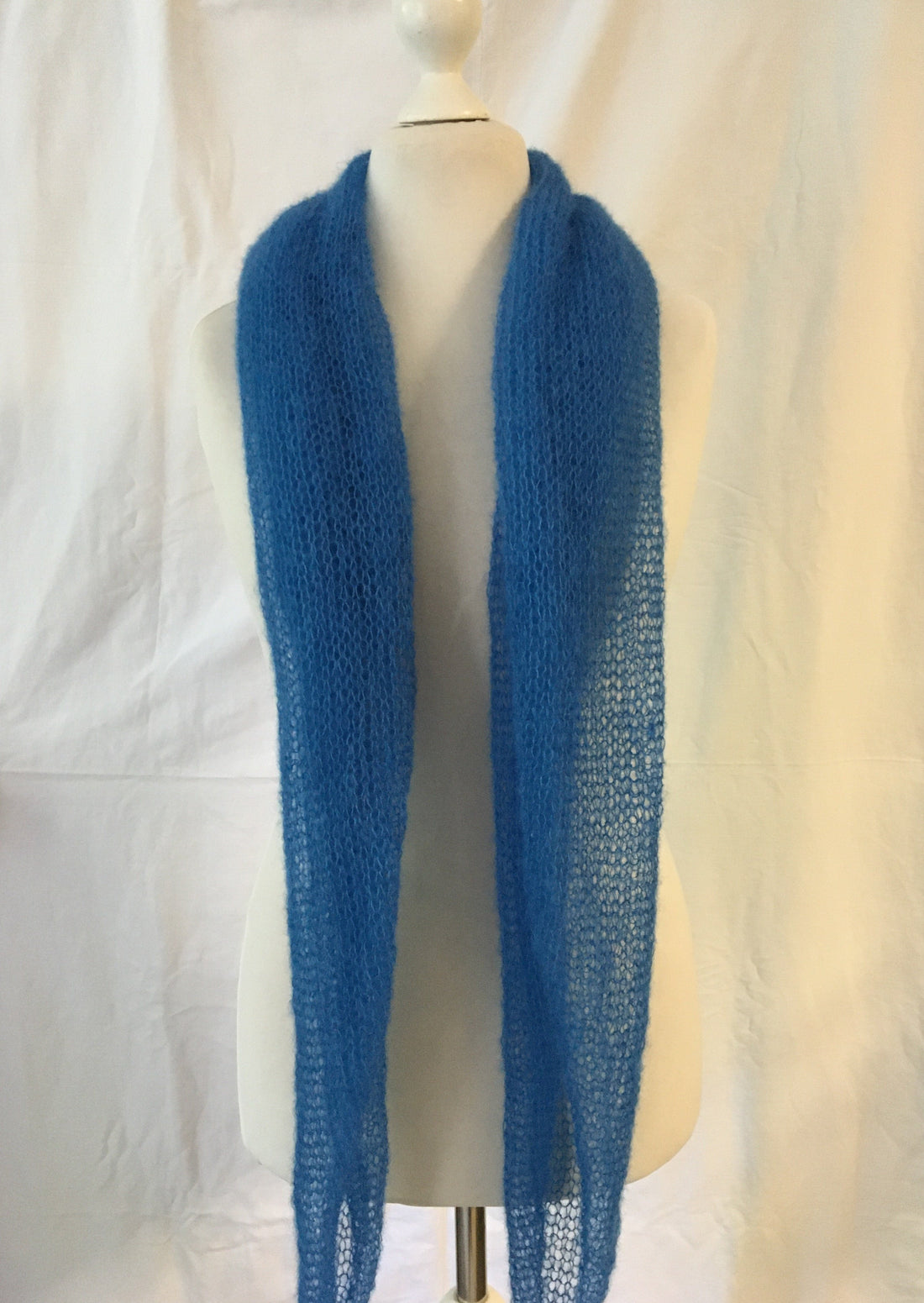 Schal Tuch Stola Azurblau