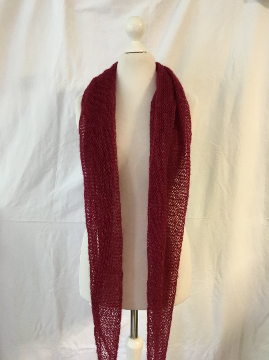Schal Tuch Stola Weinrot