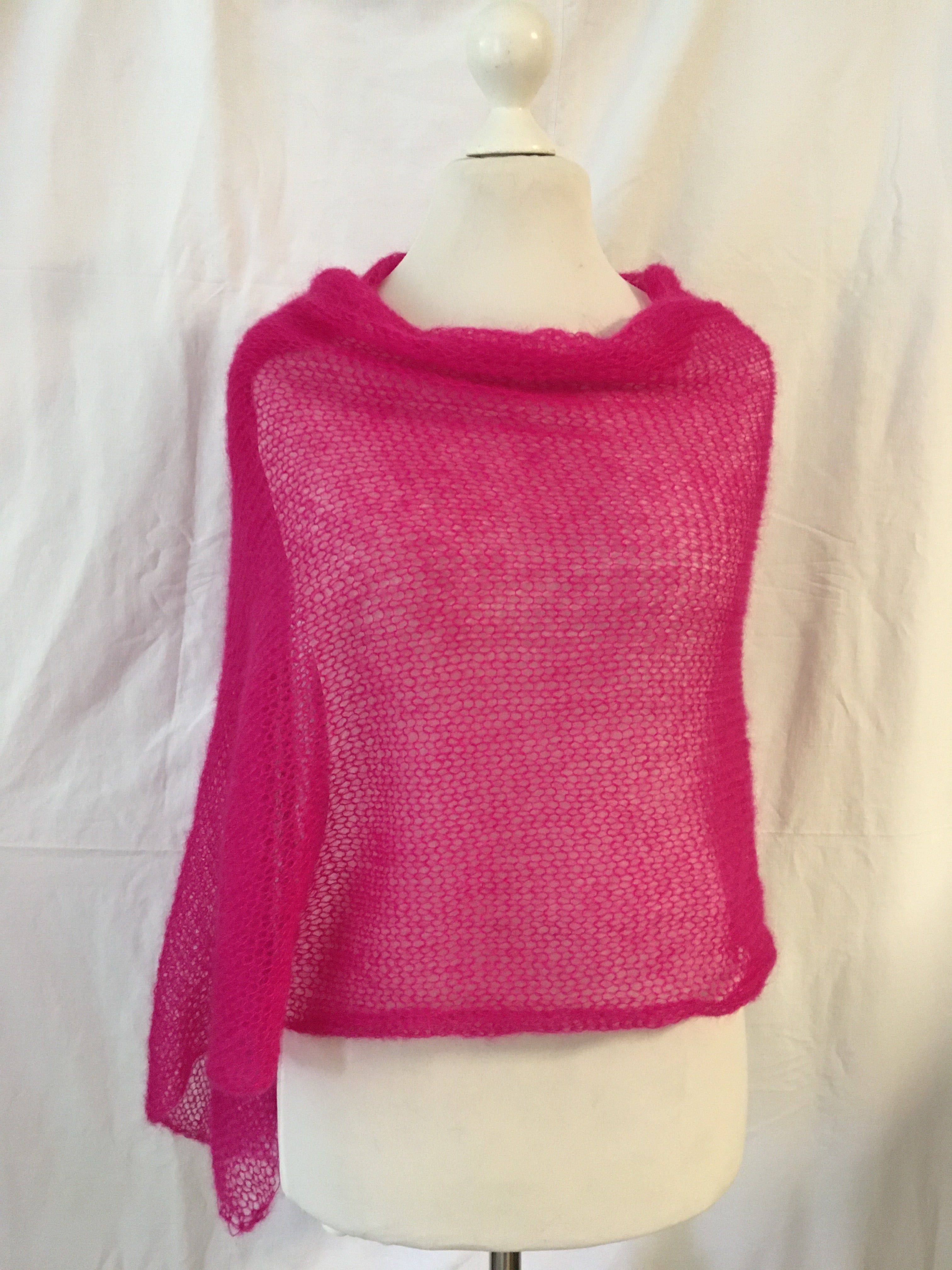 Schal Tuch Stola Magenta