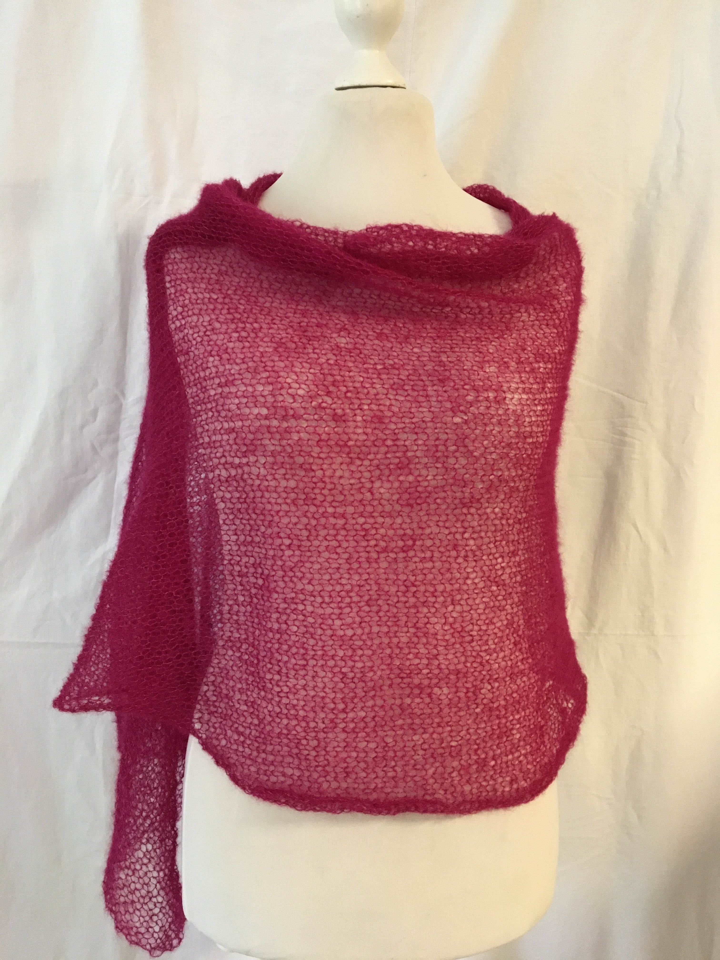 Schal Tuch Stola Fuchsia