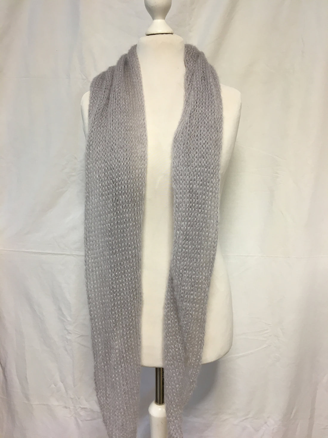 Schal Tuch Stola Hellgrau